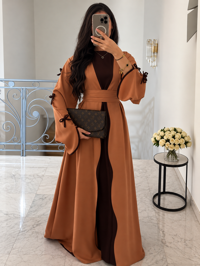 ZOE DOUBLE SHRUG BOW ABAYA | CXC