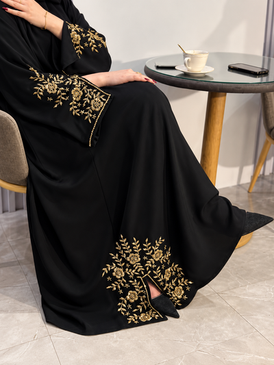 AHANA HANDWORK ABAYA | BLACK