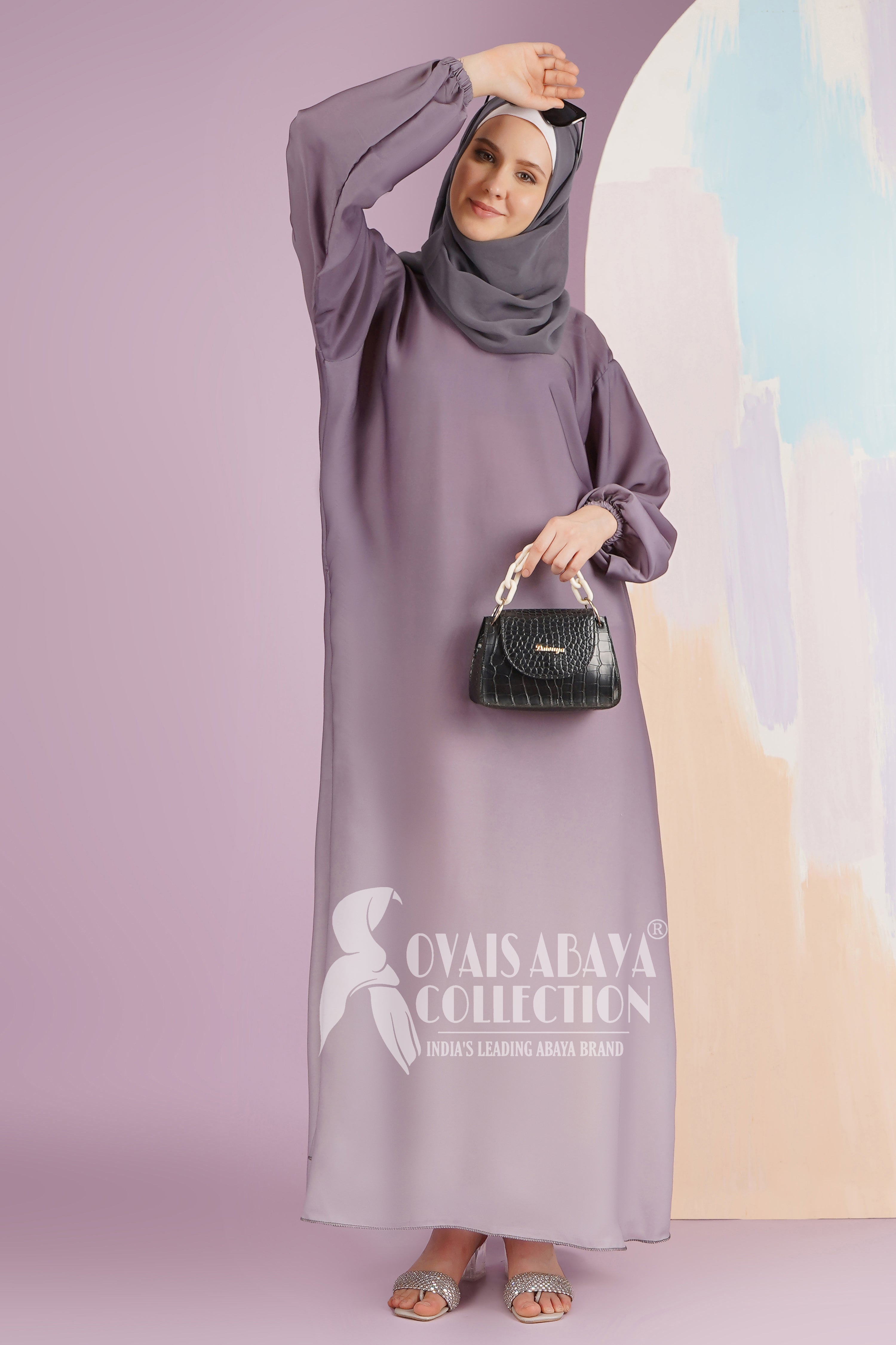 Aliza Orignal Plain Abaya - LAVENDER ( NEW LAUNCH )