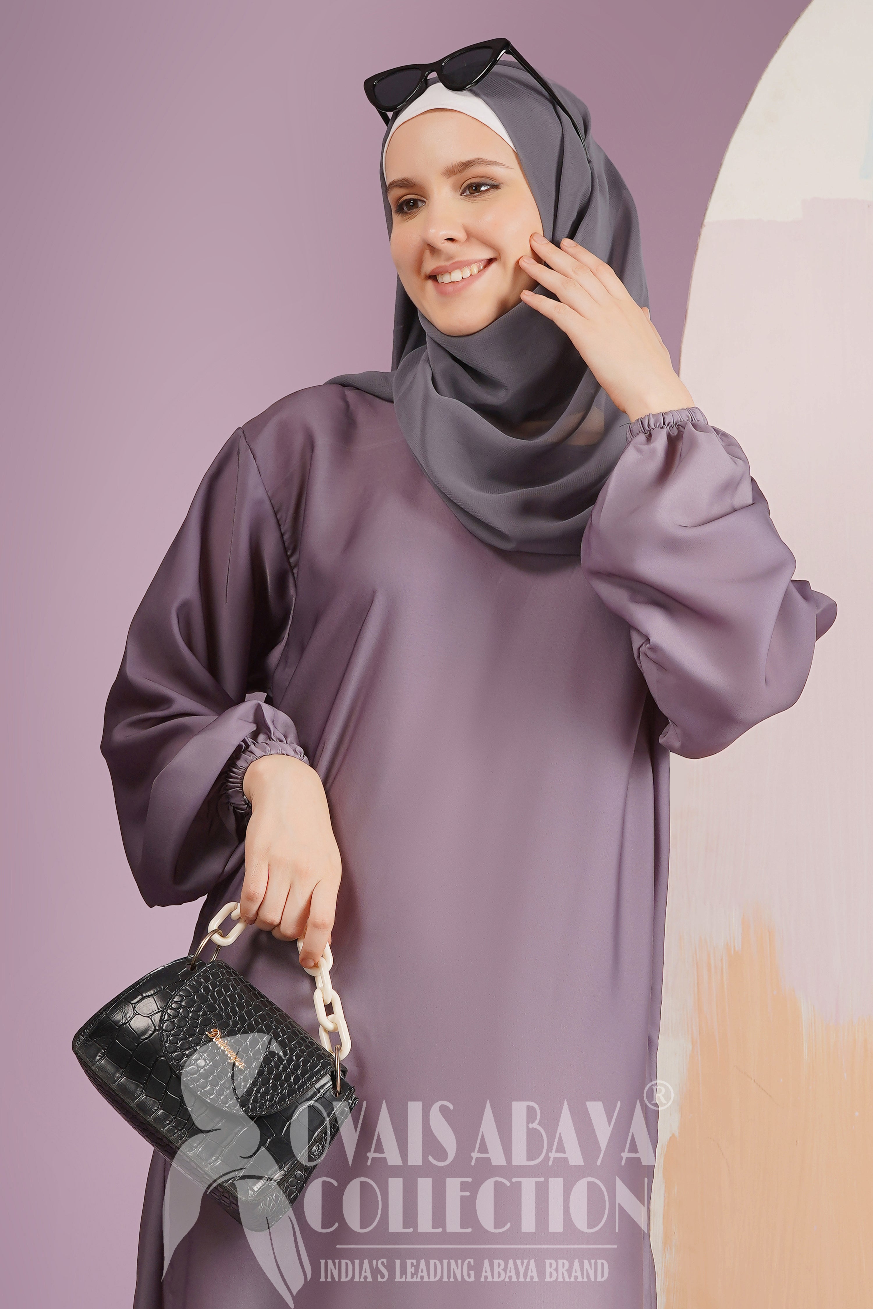 Aliza Orignal Plain Abaya - LAVENDER ( NEW LAUNCH )