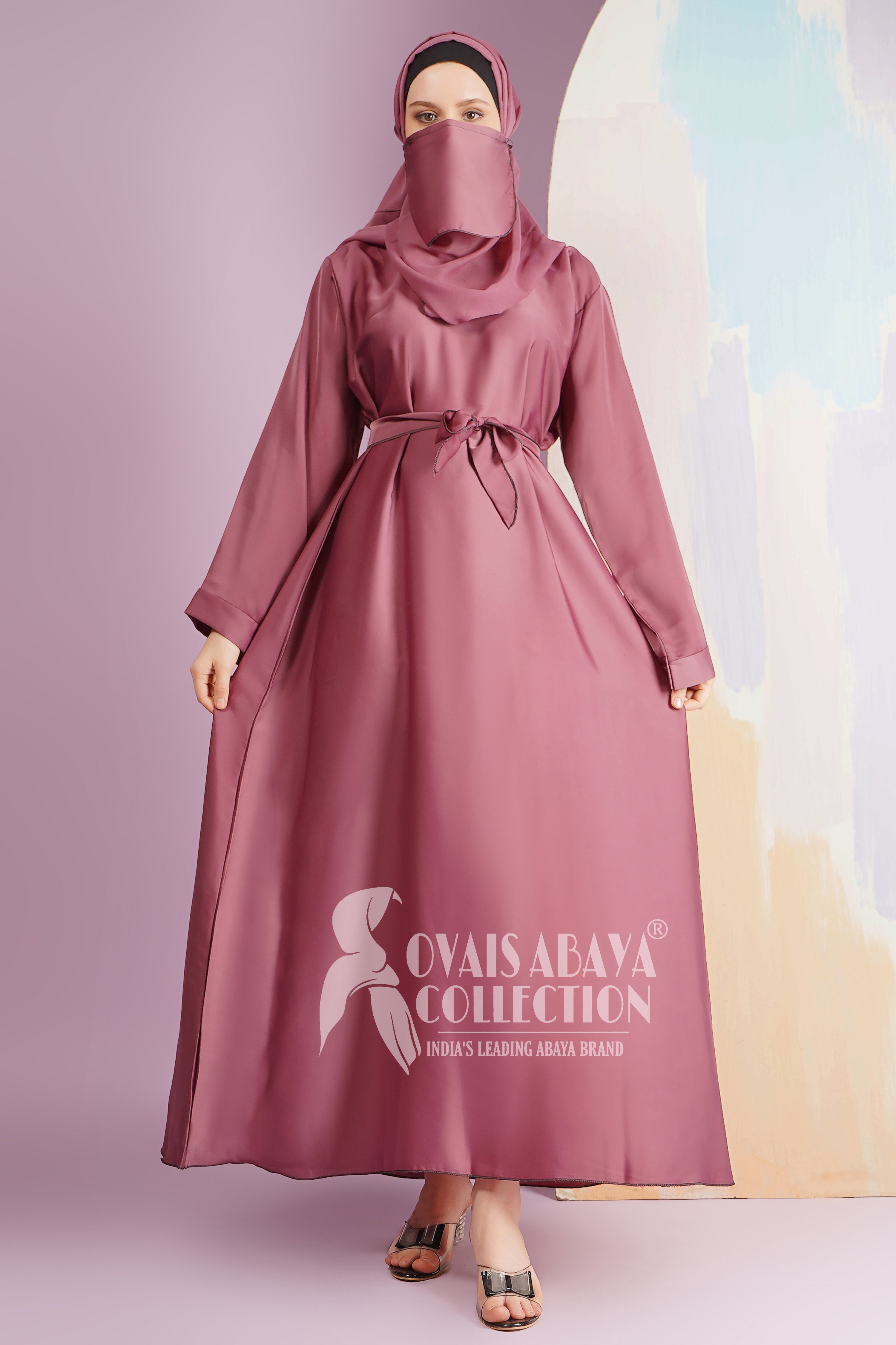 10IN Daily Wear Basic Abaya - ( PINK )