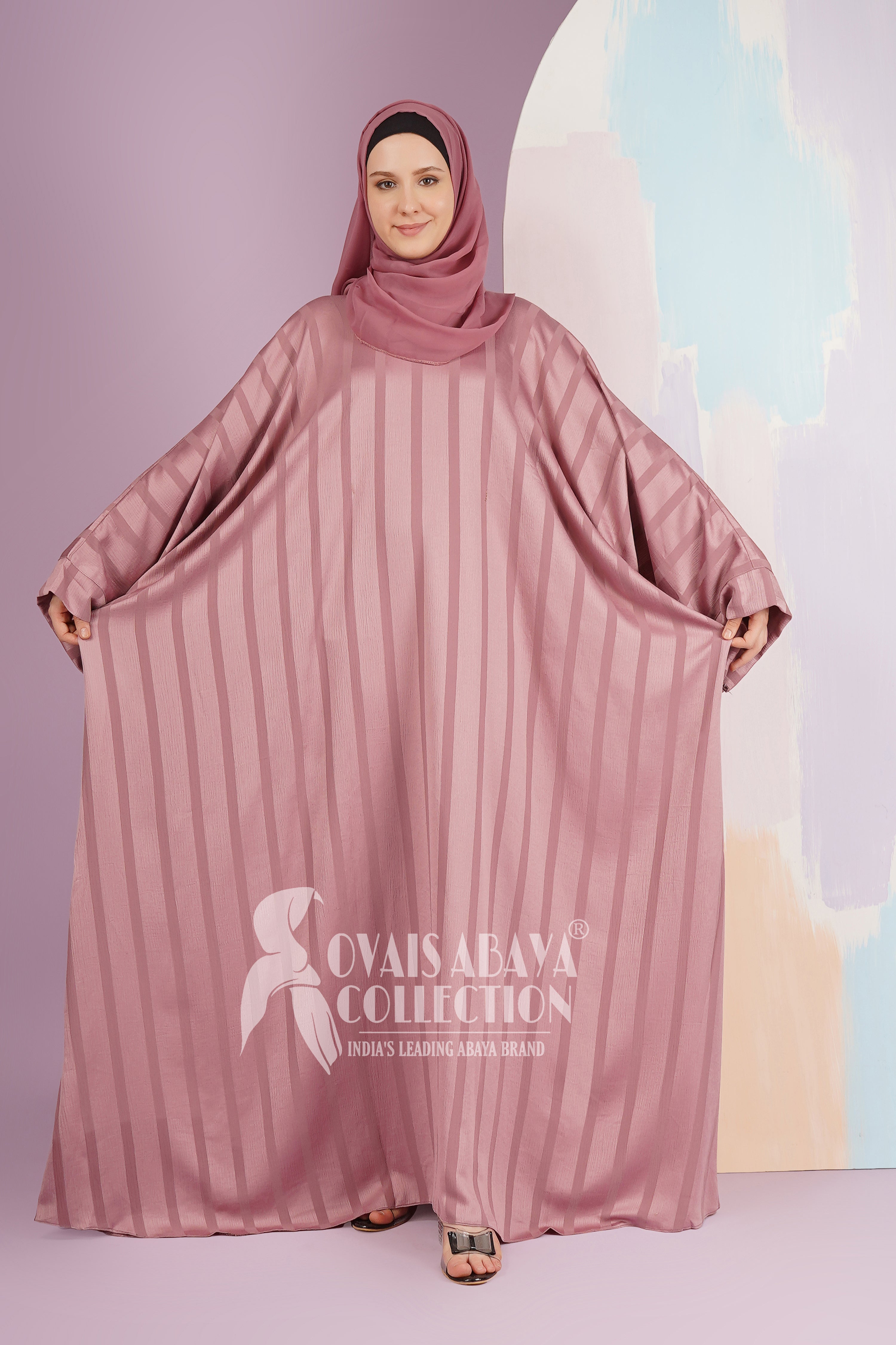 Anabia Turkish Basic Kaftan Abaya PINK ( NEW LAUNCH )