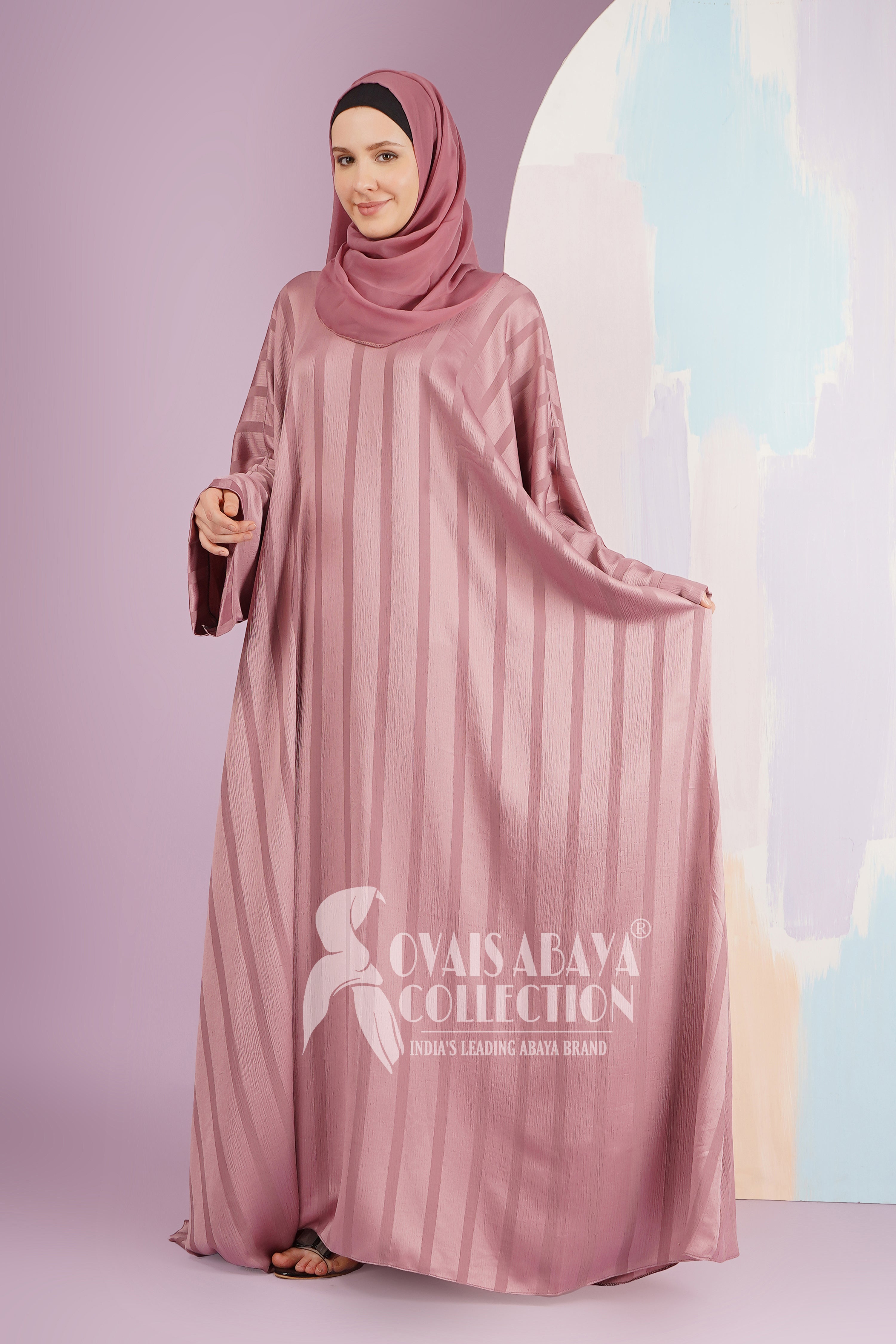 Anabia Turkish Basic Kaftan Abaya PINK ( NEW LAUNCH )