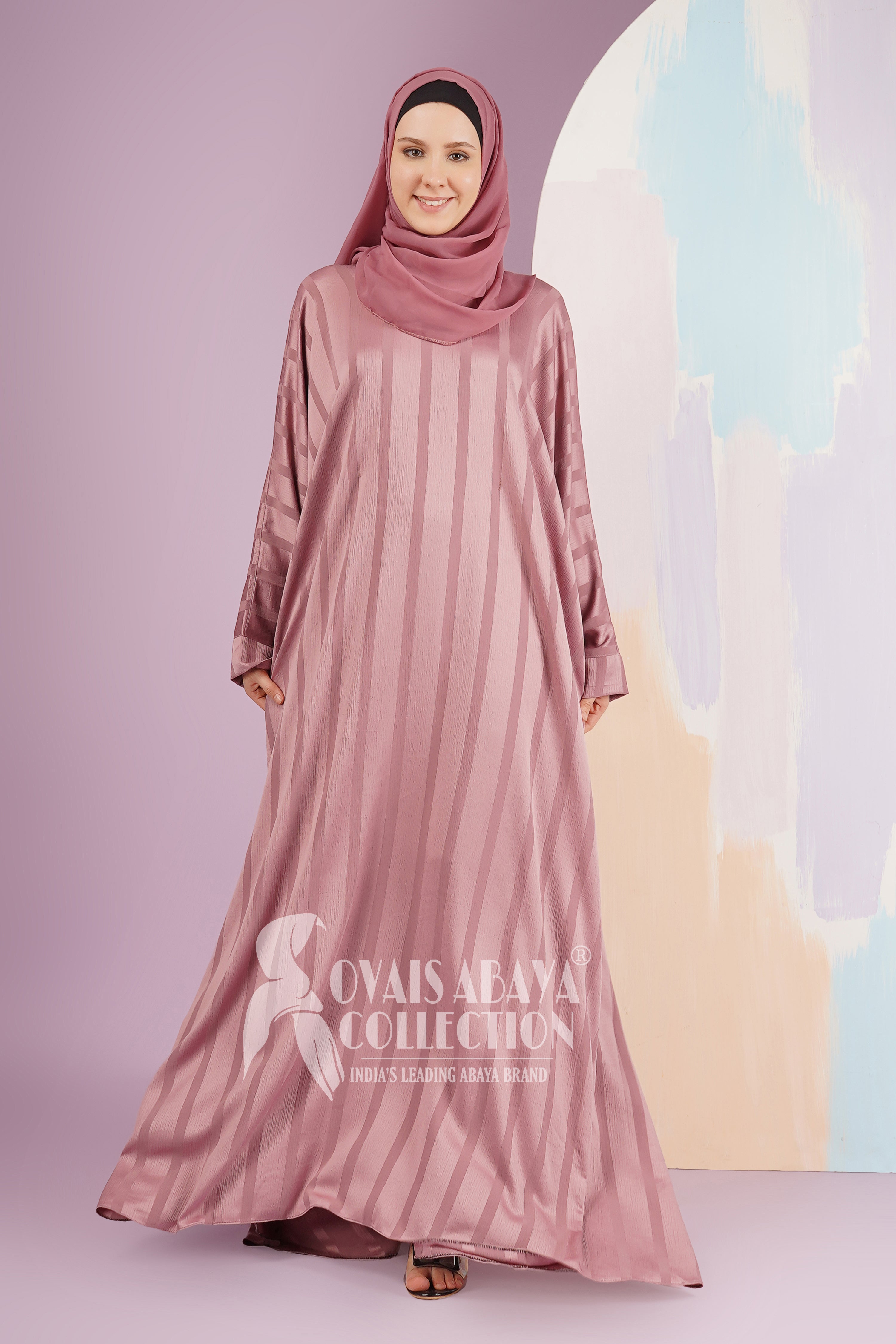 Anabia Turkish Basic Kaftan Abaya PINK ( NEW LAUNCH )