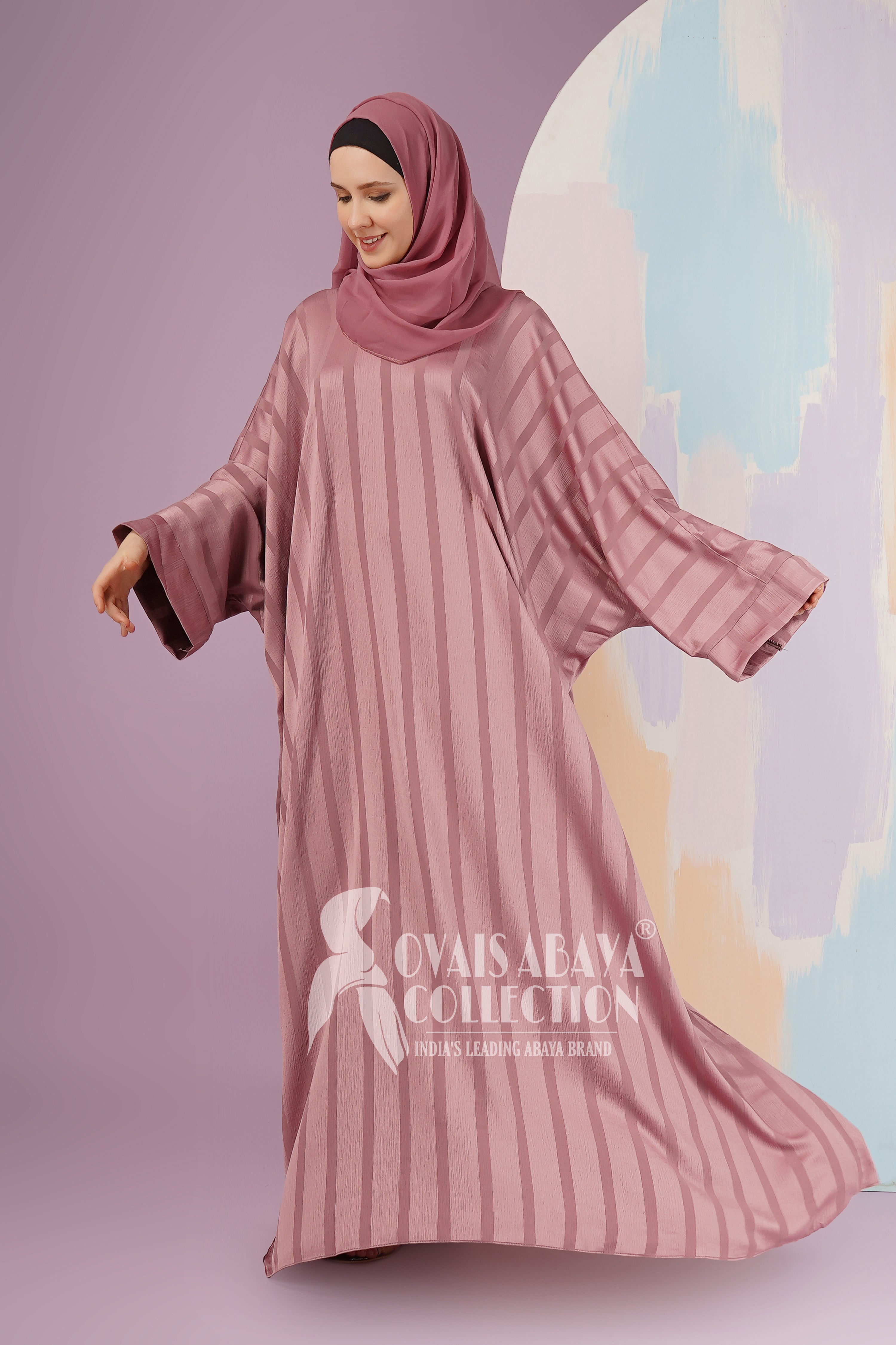 Anabia Turkish Basic Kaftan Abaya PINK ( NEW LAUNCH )