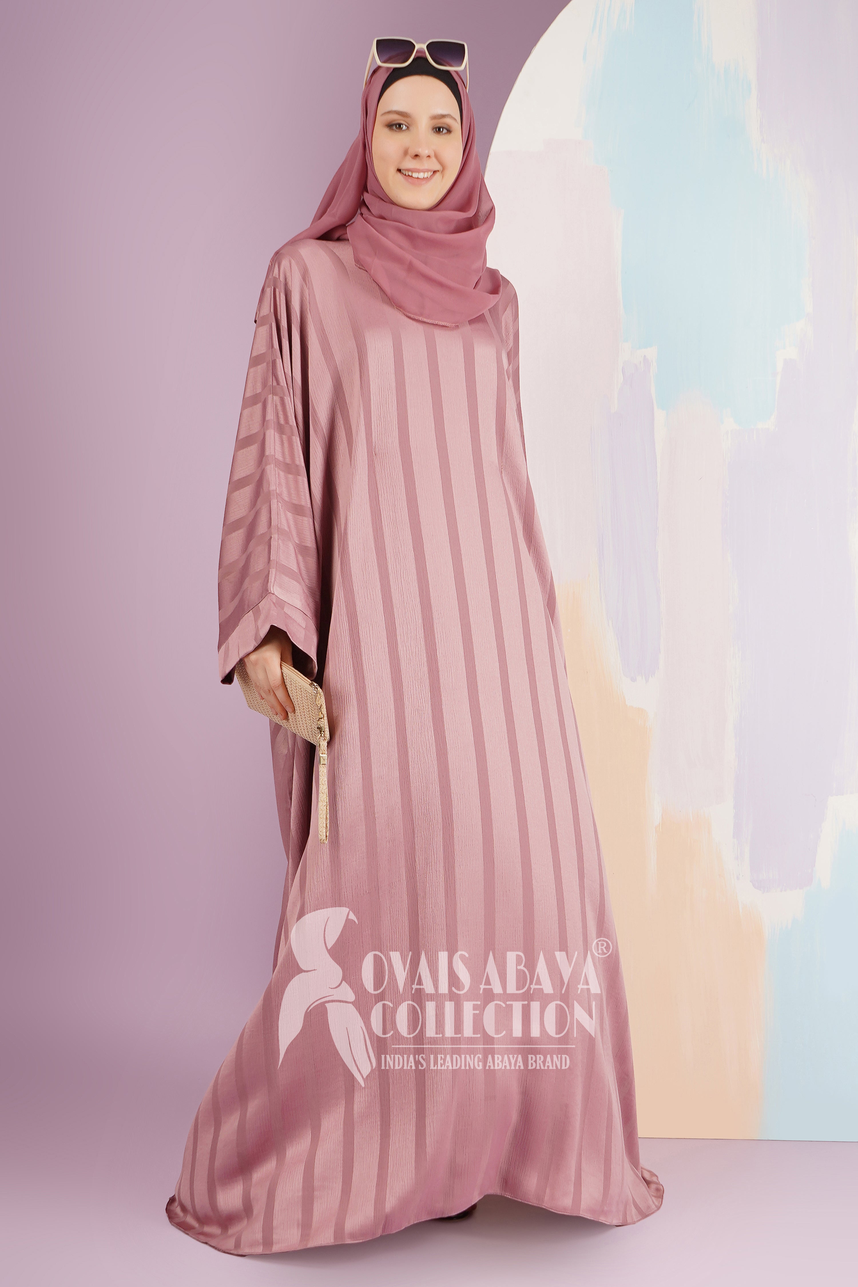 Anabia Turkish Basic Kaftan Abaya PINK ( NEW LAUNCH )