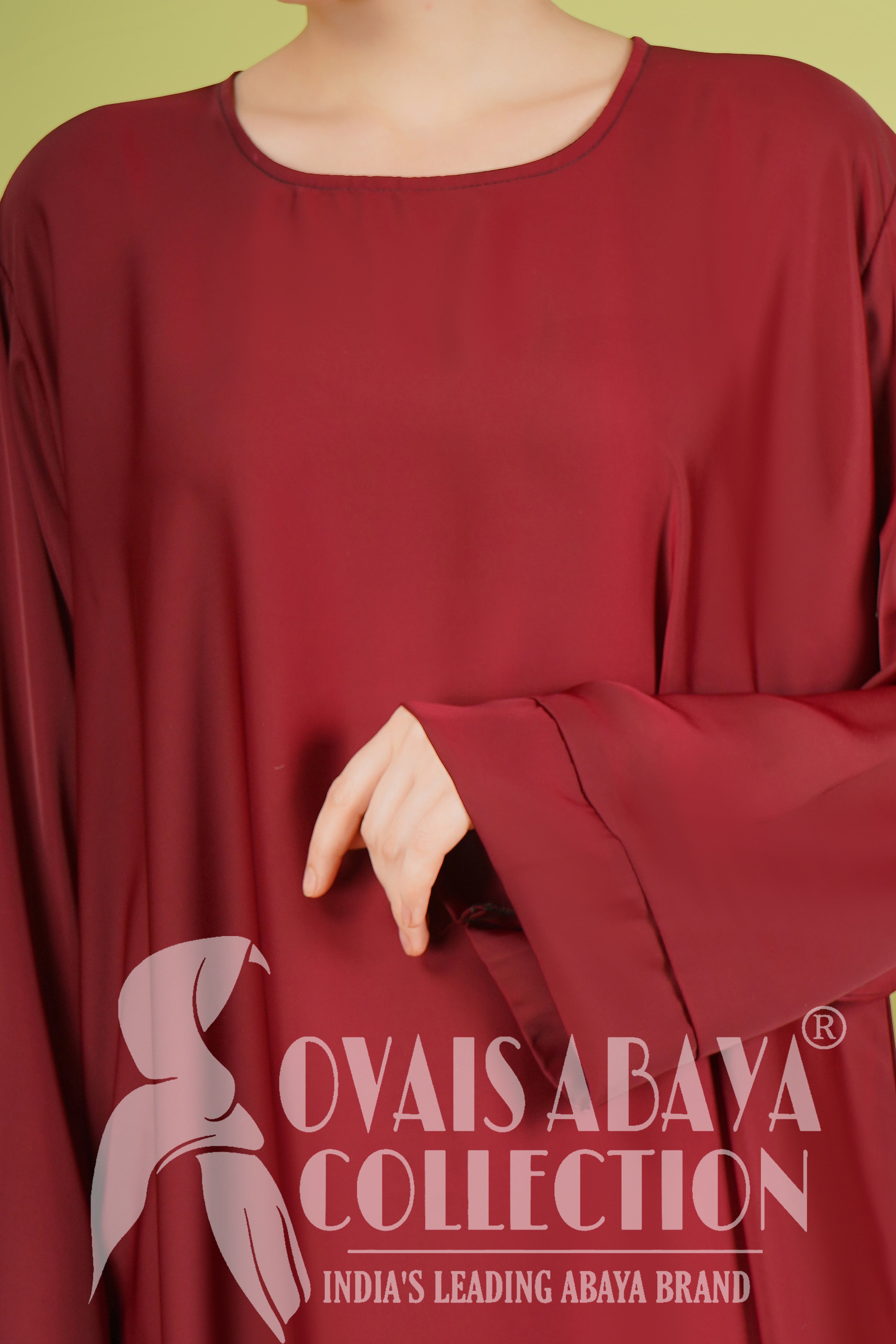 10IN Daily Wear Basic Abaya - ( MAROON )