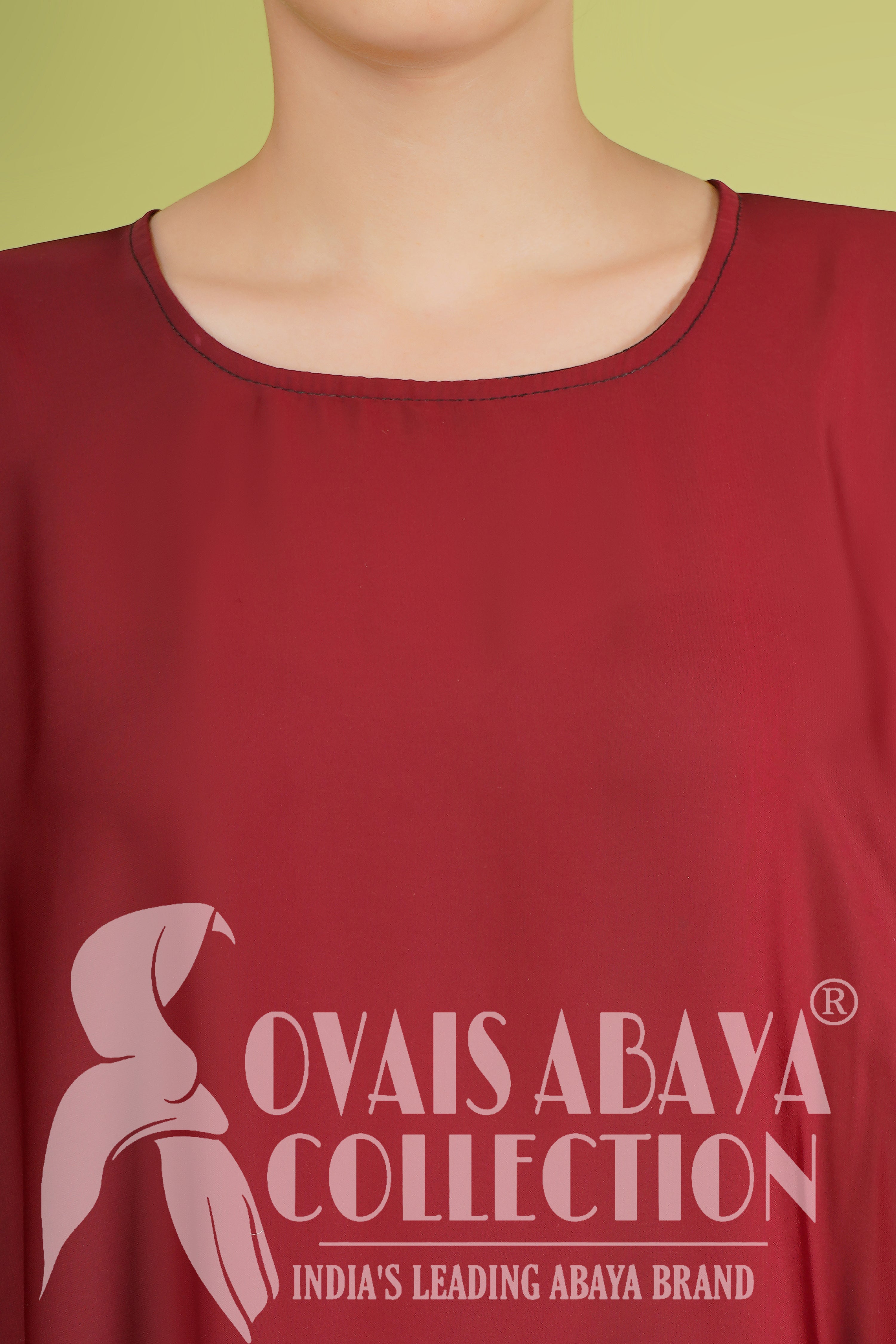 10IN Daily Wear Basic Abaya - ( MAROON )