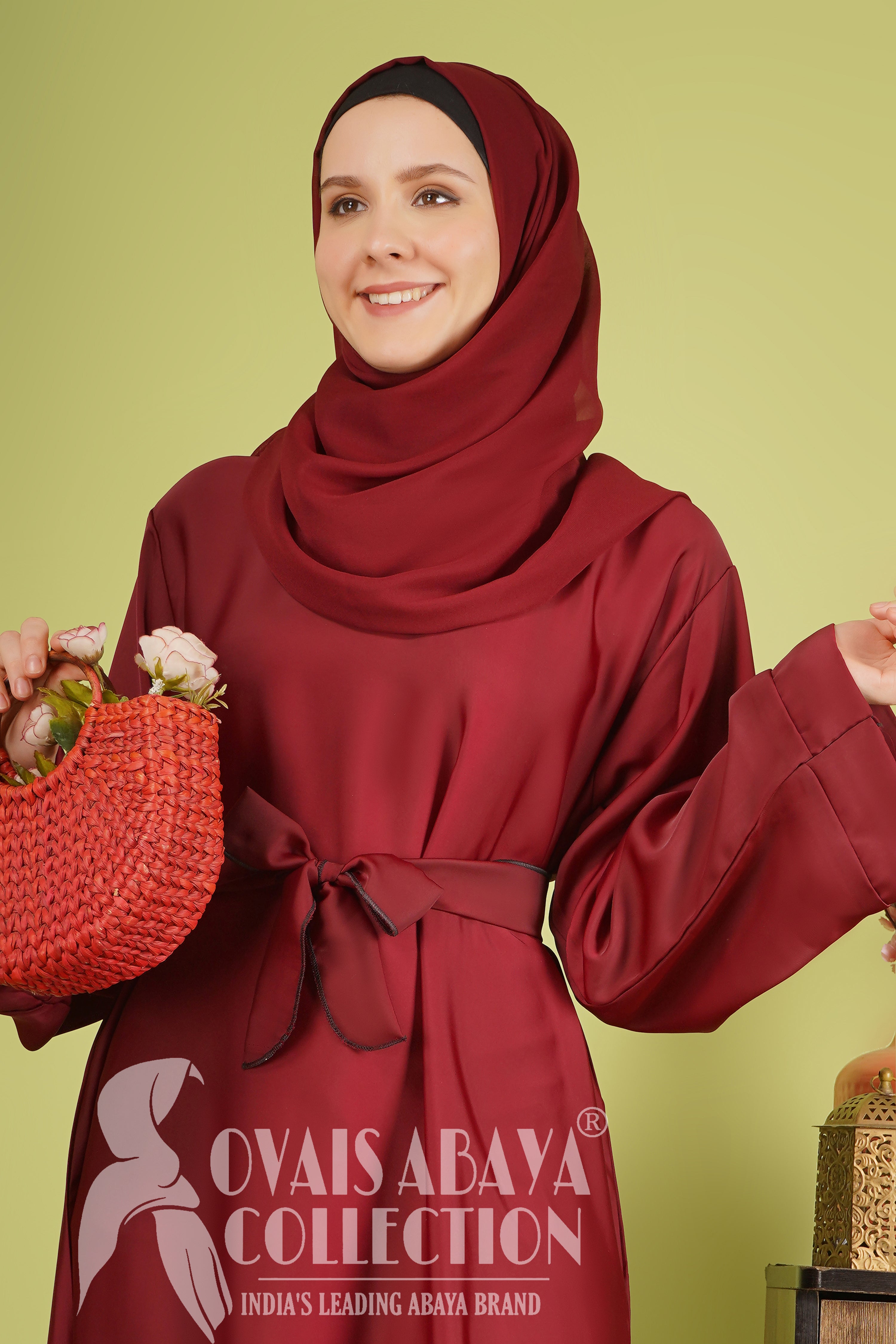 10IN Daily Wear Basic Abaya - ( MAROON )