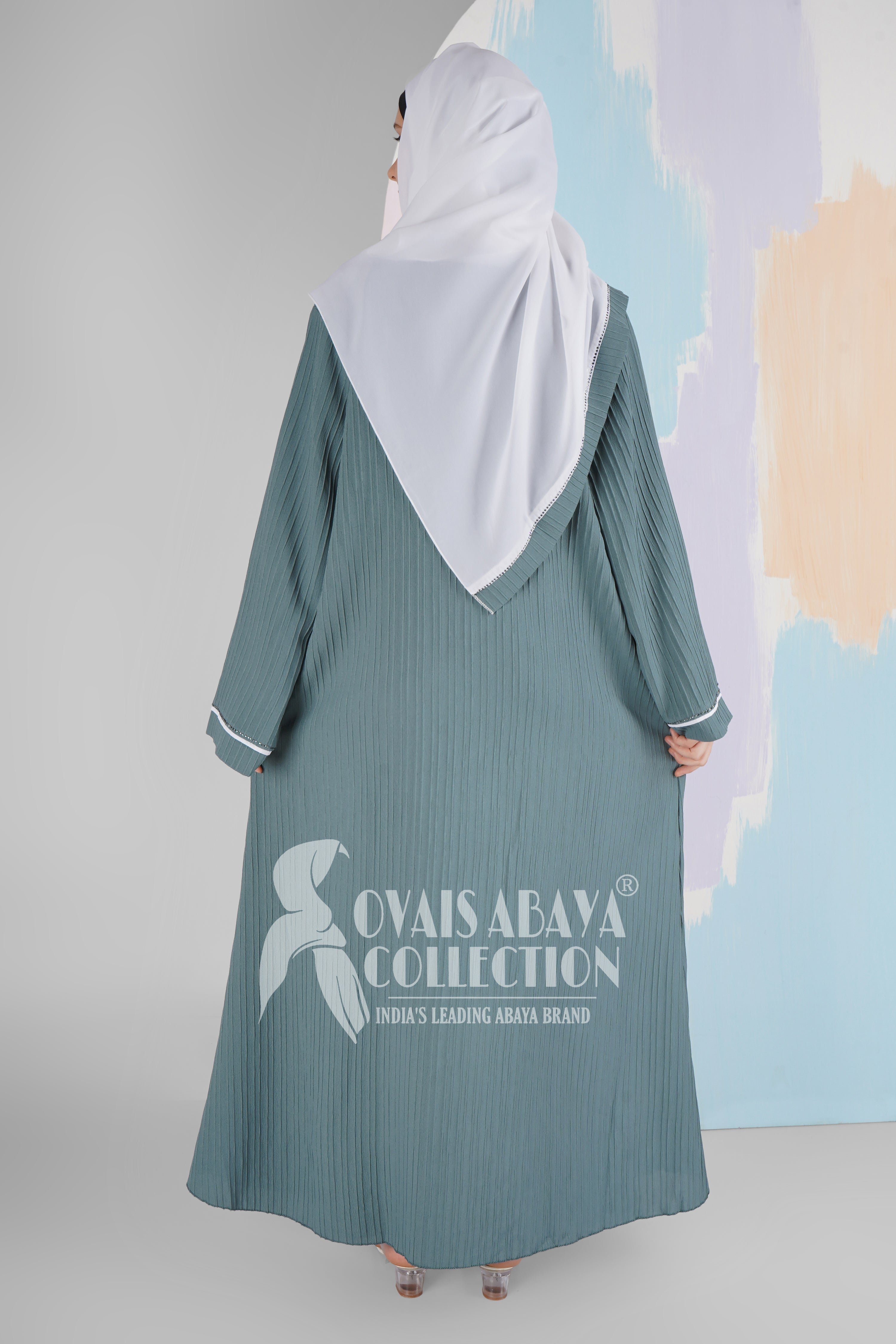 HAYA SugerCan Double Shrug Abaya GRAY ( IMPORTED COLLECTION )