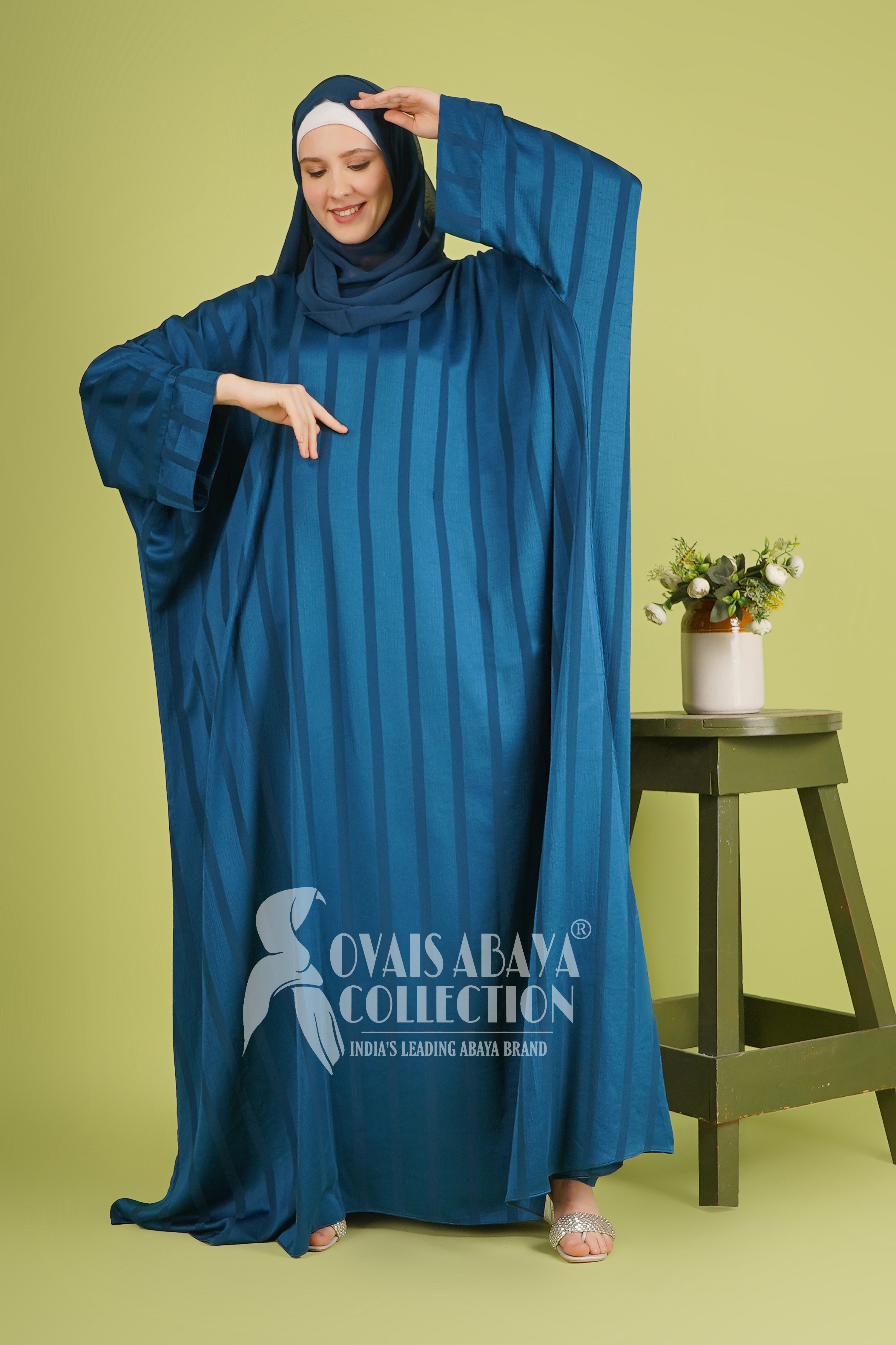 Anabia Turkish Basic Kaftan Abaya DARK SKY BLUE ( NEW LAUNCH )