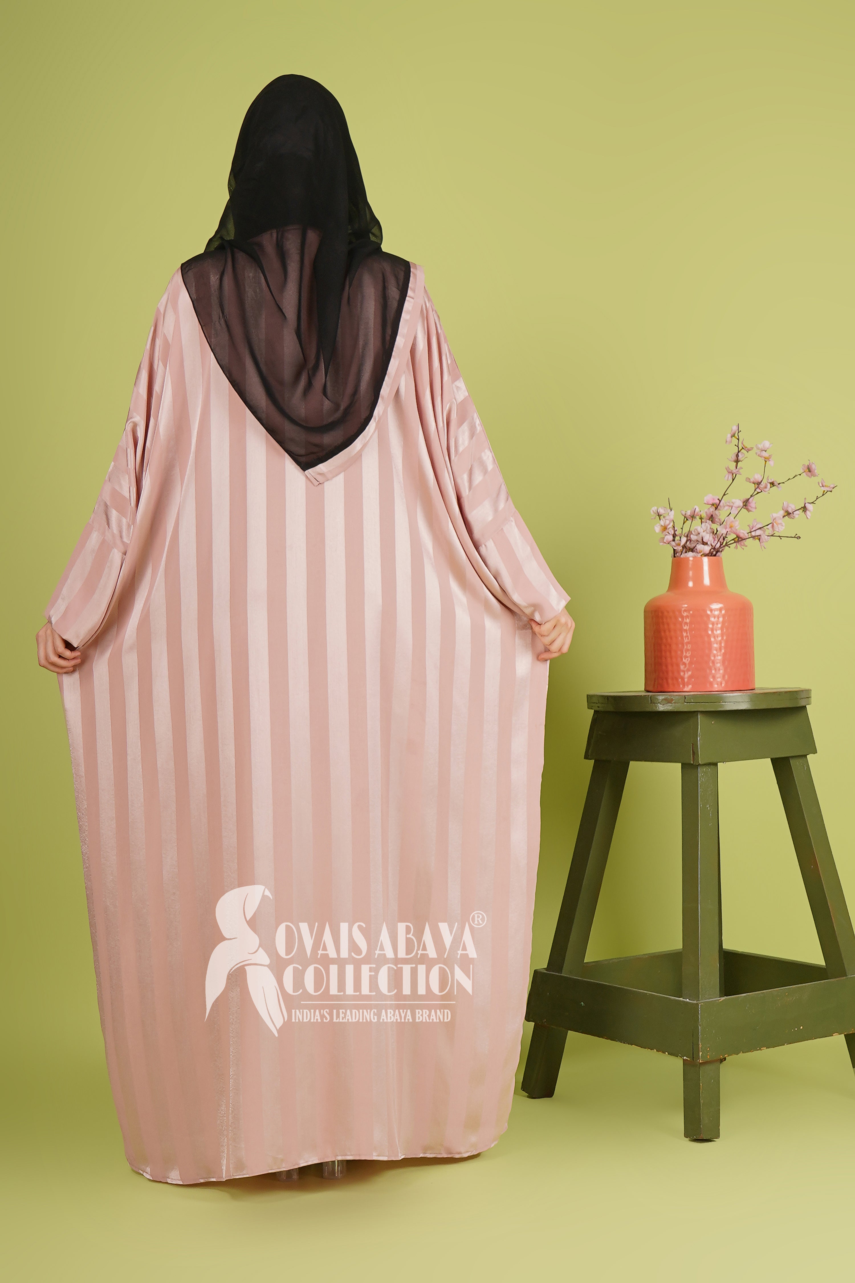 Anabia Turkish Front Open Kaftan Abaya PINK( NEW LAUNCH )