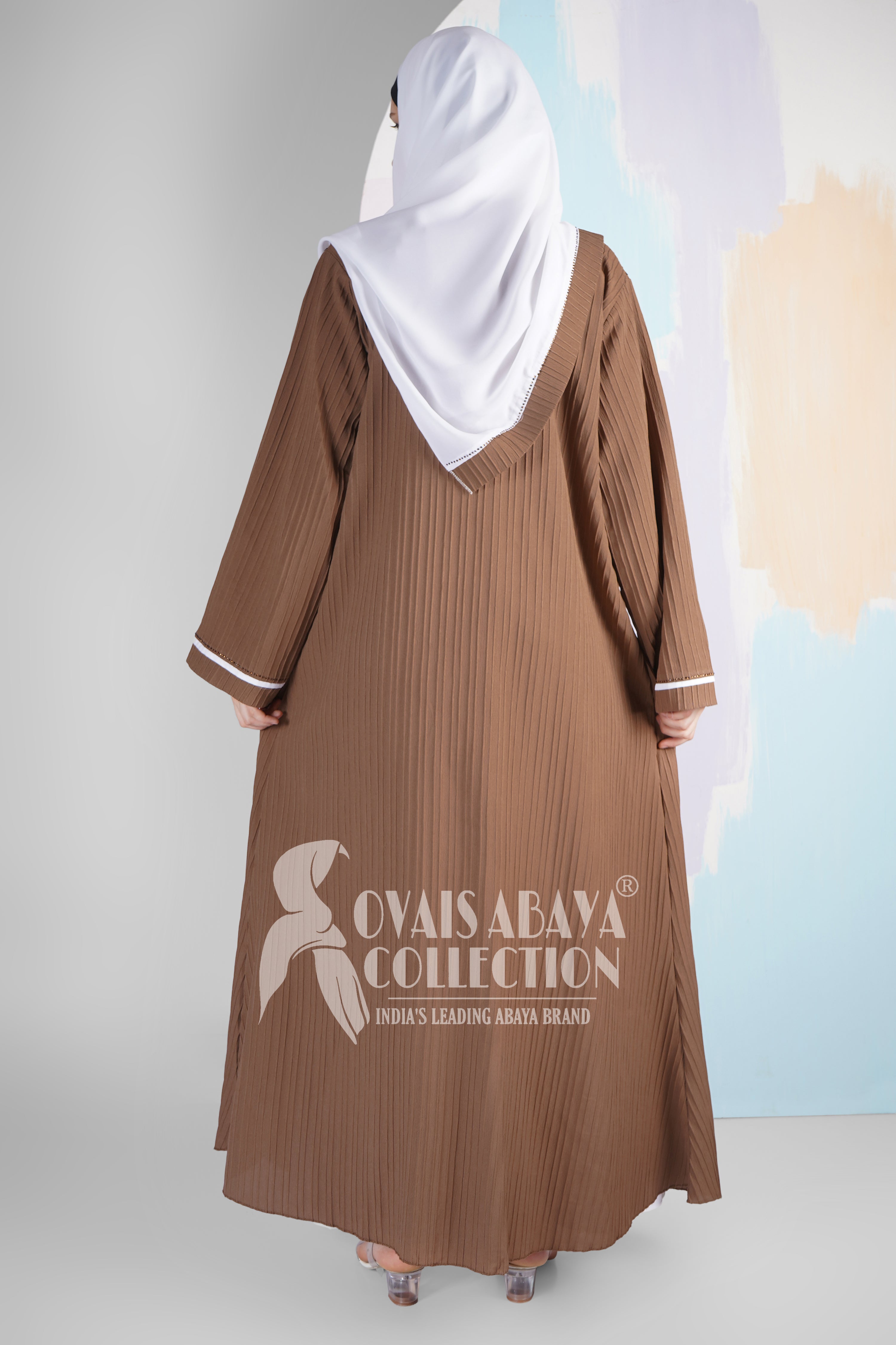 HAYA SugerCan Double Shrug Abaya MOCHA BROWN ( IMPORTED COLLECTION )