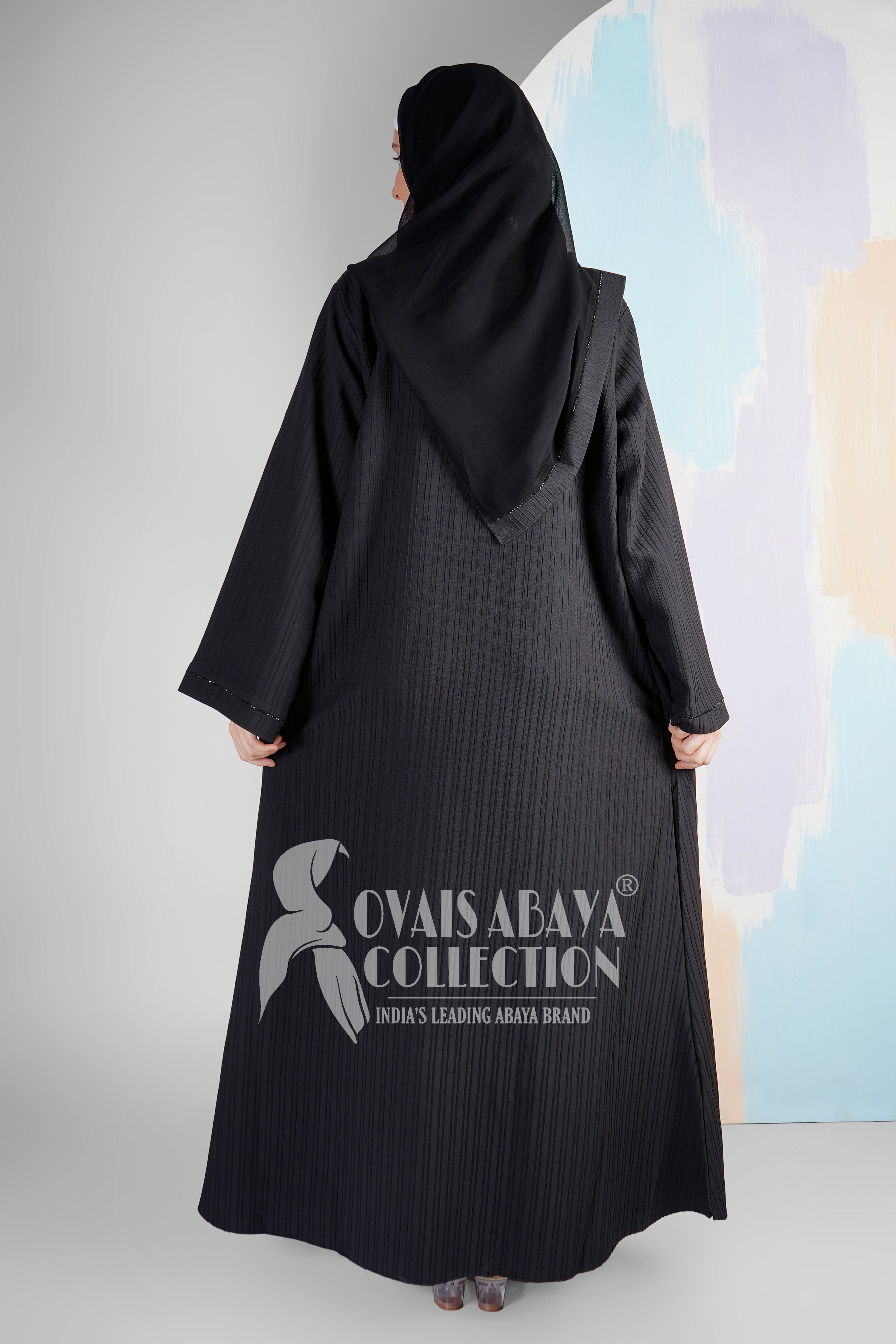 HAYA SugerCan Double Shrug Abaya BLACK ( IMPORTED COLLECTION )