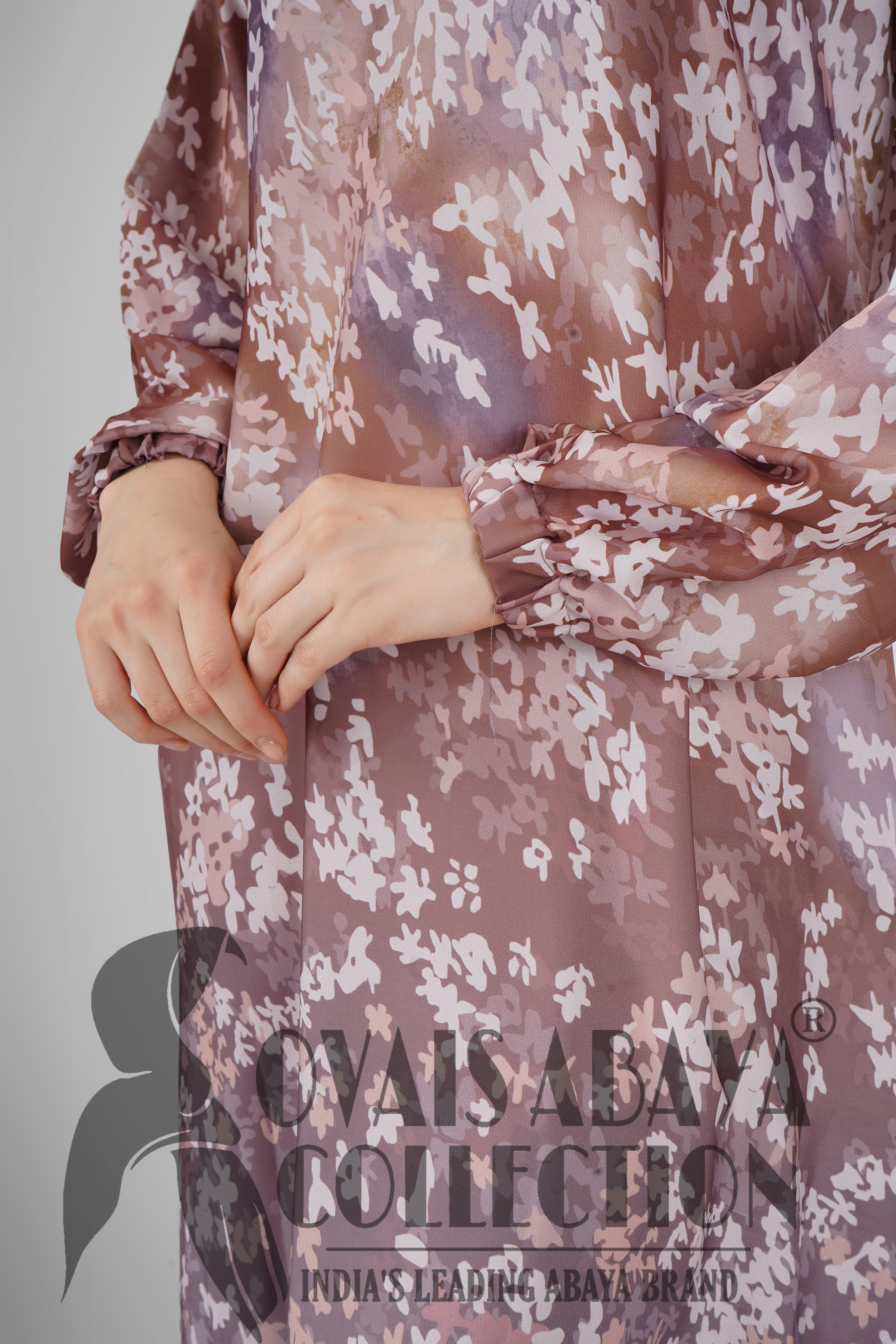 ALIZA ORIGNAL PRINTED ABAYA - ( BROWN )