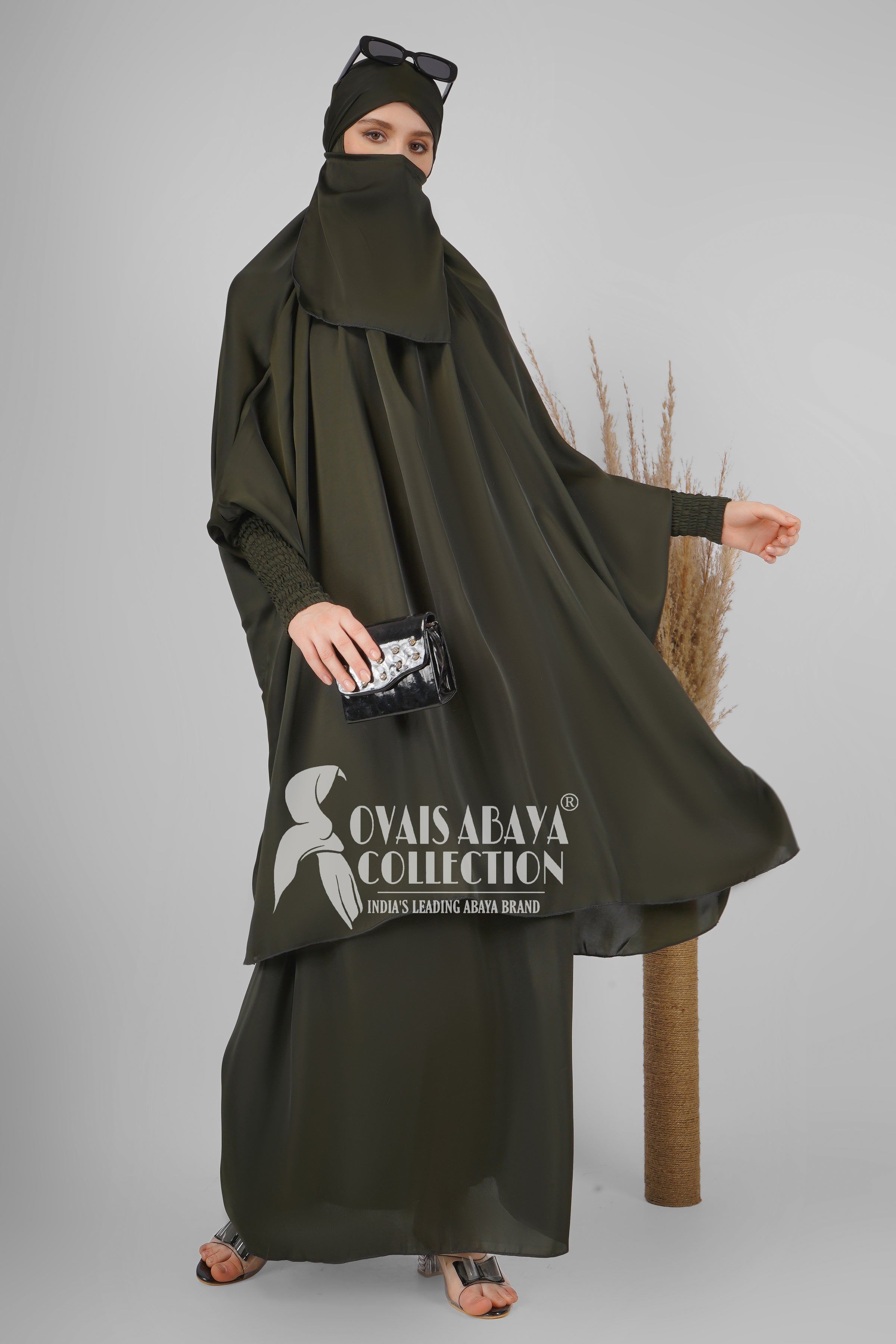 2 Piece Jilbab with Skirt Best of Daily Wear - ( OLIVE )