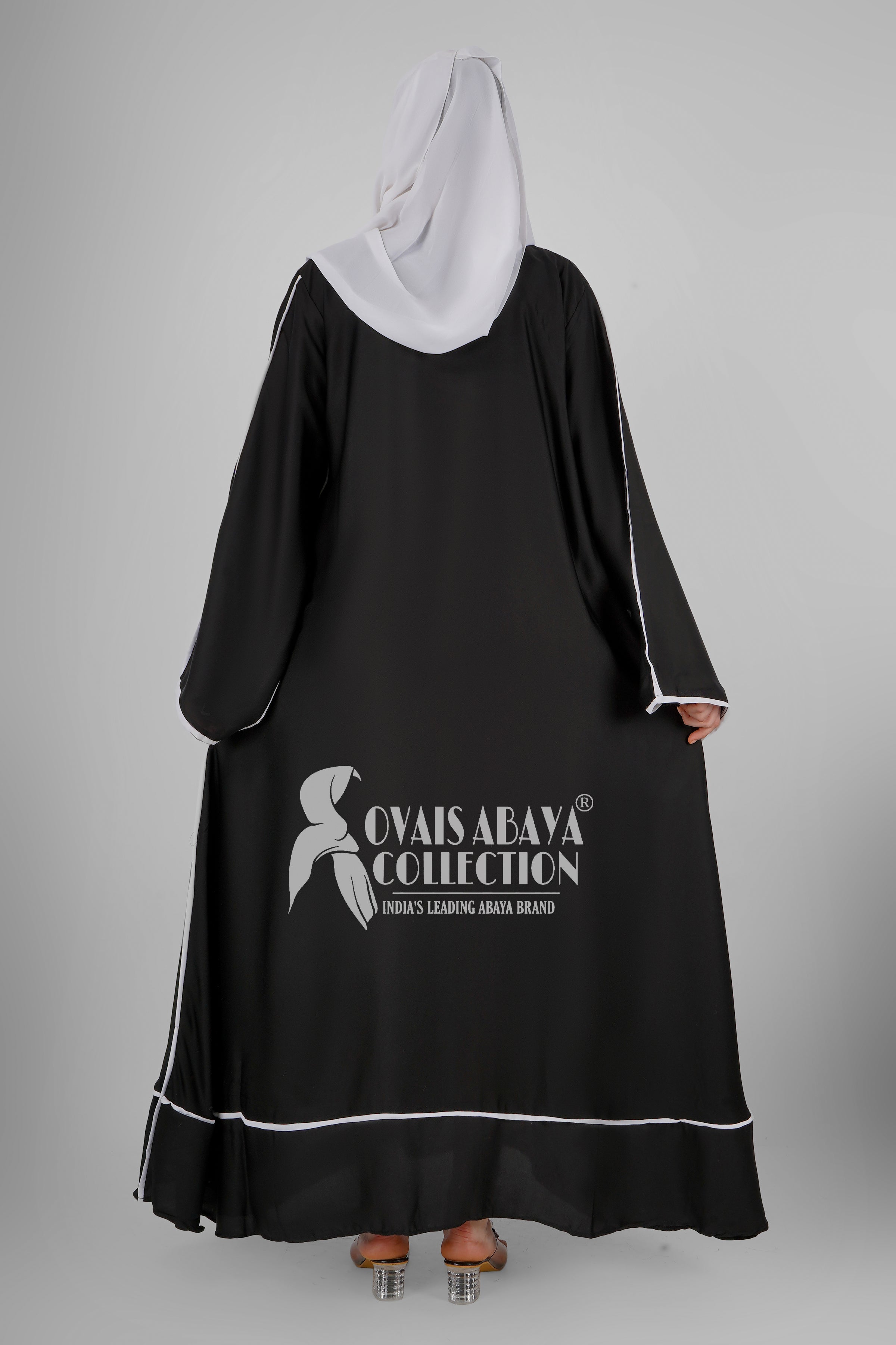 Sheena Modified Piping Zipper Abaya B2W ( LIMITED STOCK )