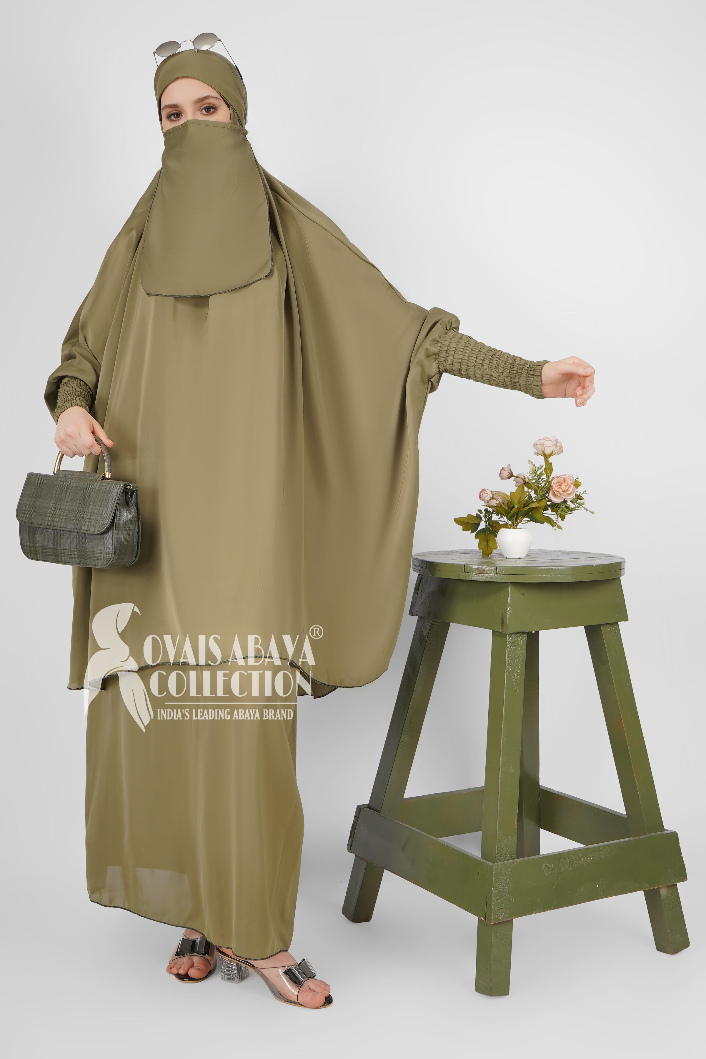 2 Piece Jilbab with Skirt Best of Daily Wear - ( PISTA GREEN )