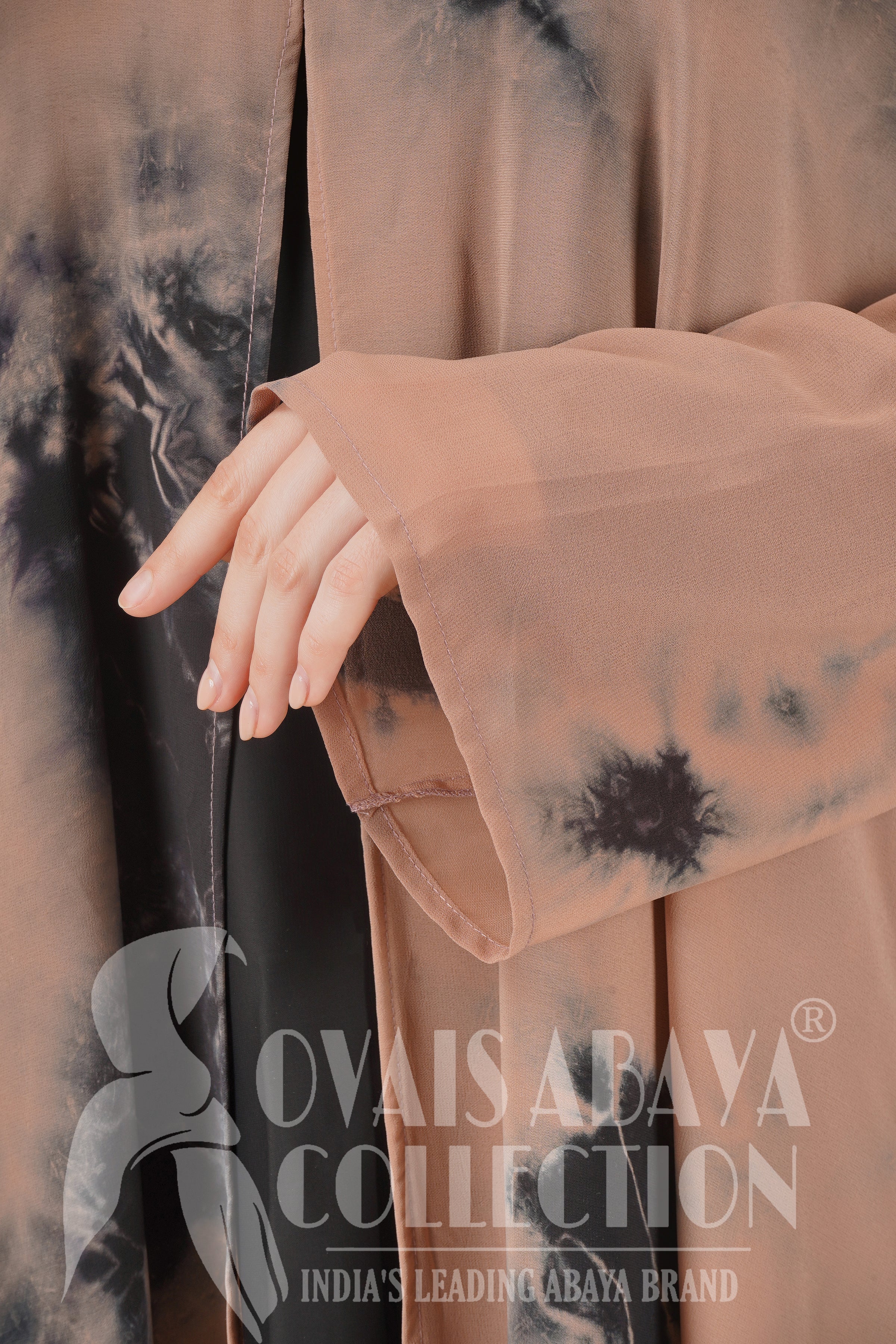TAI DIE DOUBLE SHRUG ABAYA | LITE BROWN
