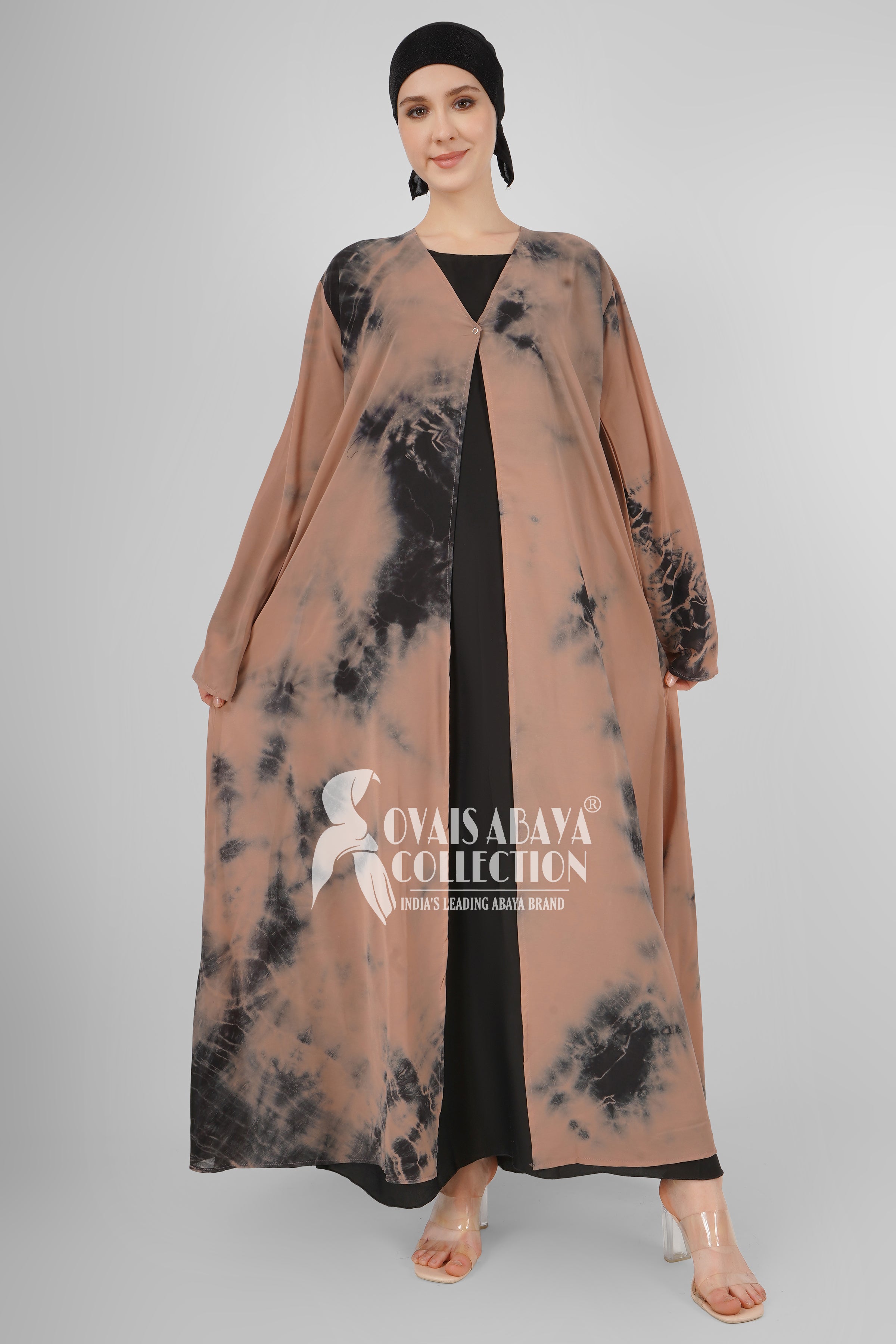 TAI DIE DOUBLE SHRUG ABAYA | LITE BROWN