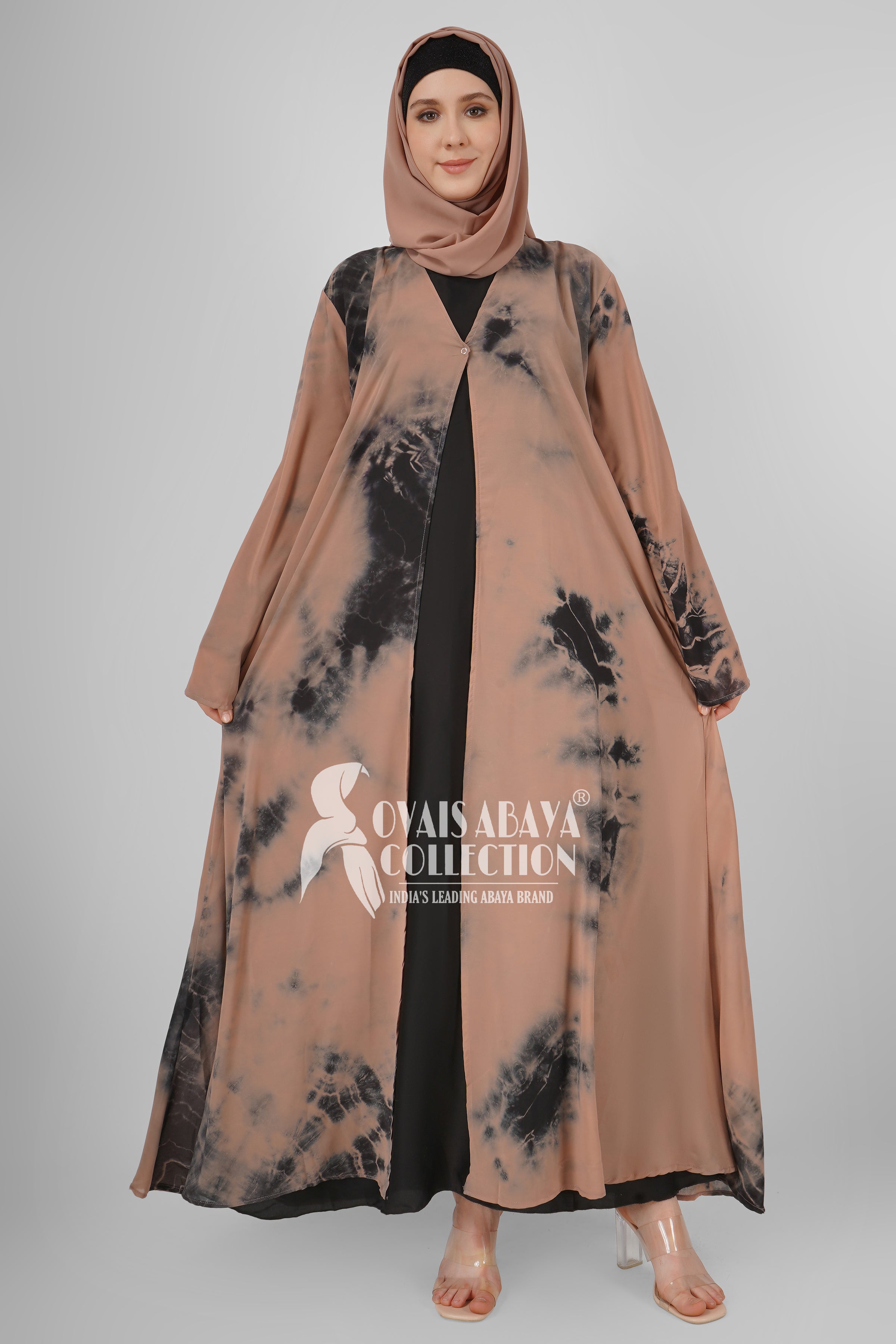 TAI DIE DOUBLE SHRUG ABAYA | LITE BROWN