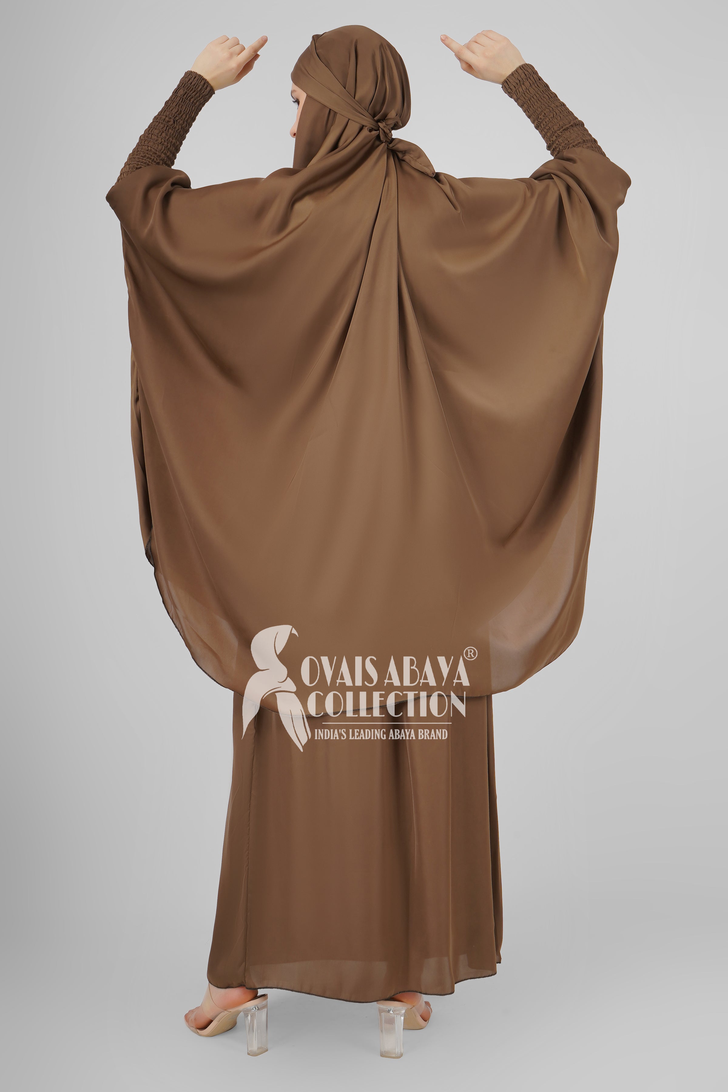 2 Piece Jilbab with Skirt Best of Daily Wear - ( DARK GHESTNUT LITE )