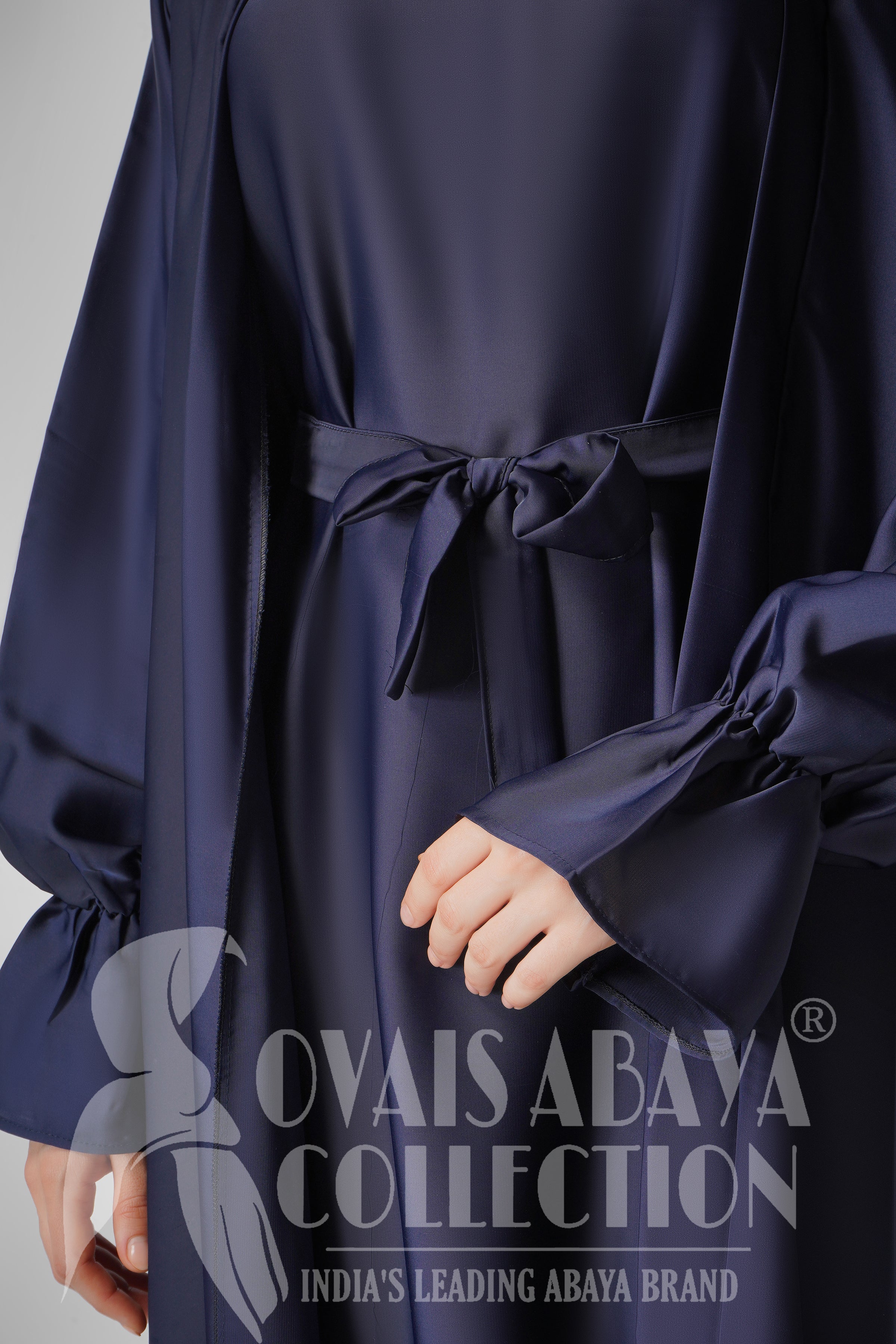 EBRAH BEAUTIFUL DOUBLE SHRUGS ABAYA NAVY BLUE ( NEW LAUNCH )