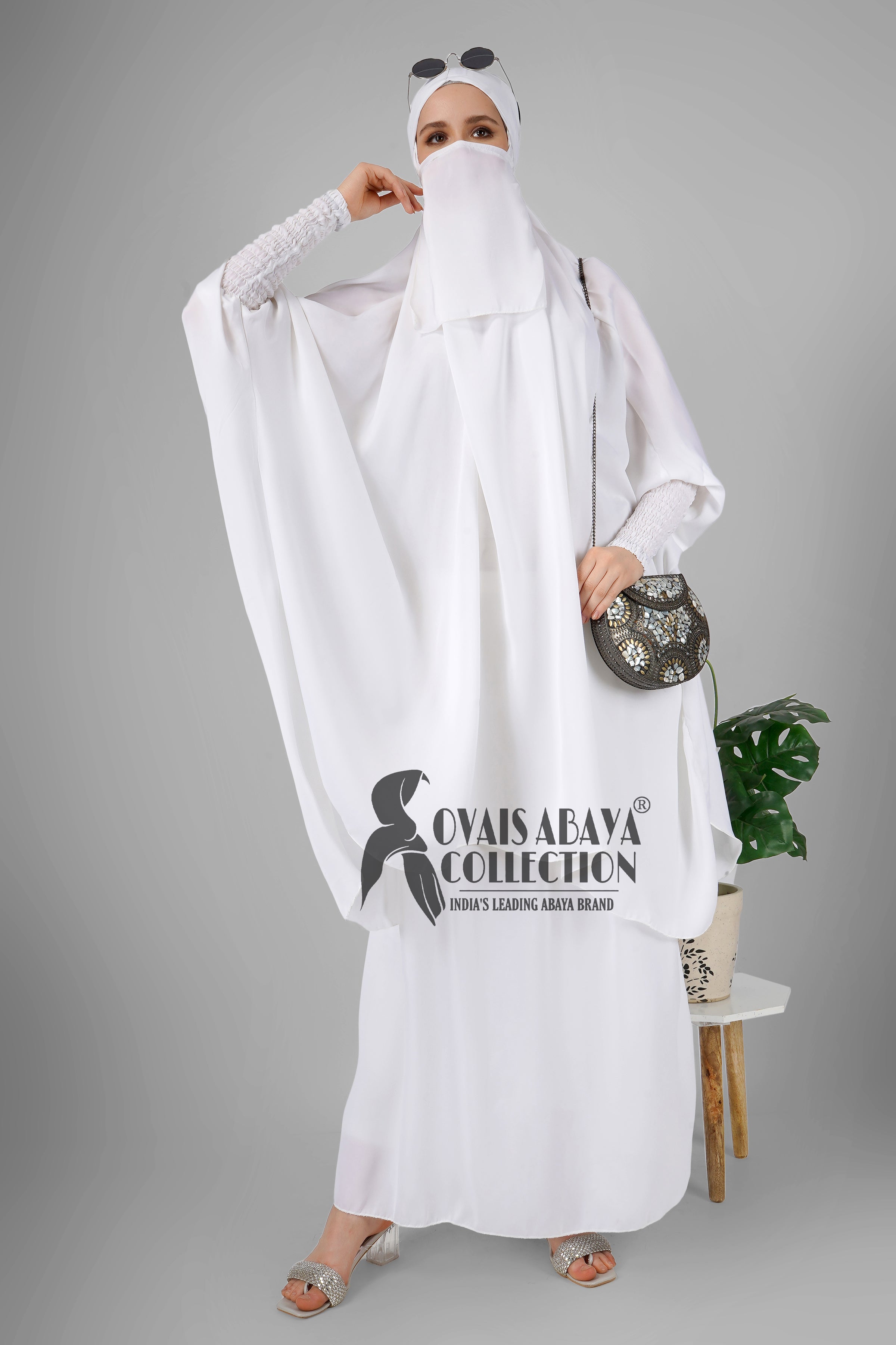 2 Piece Jilbab with Skirt Best of Daily Wear - ( WHITE )