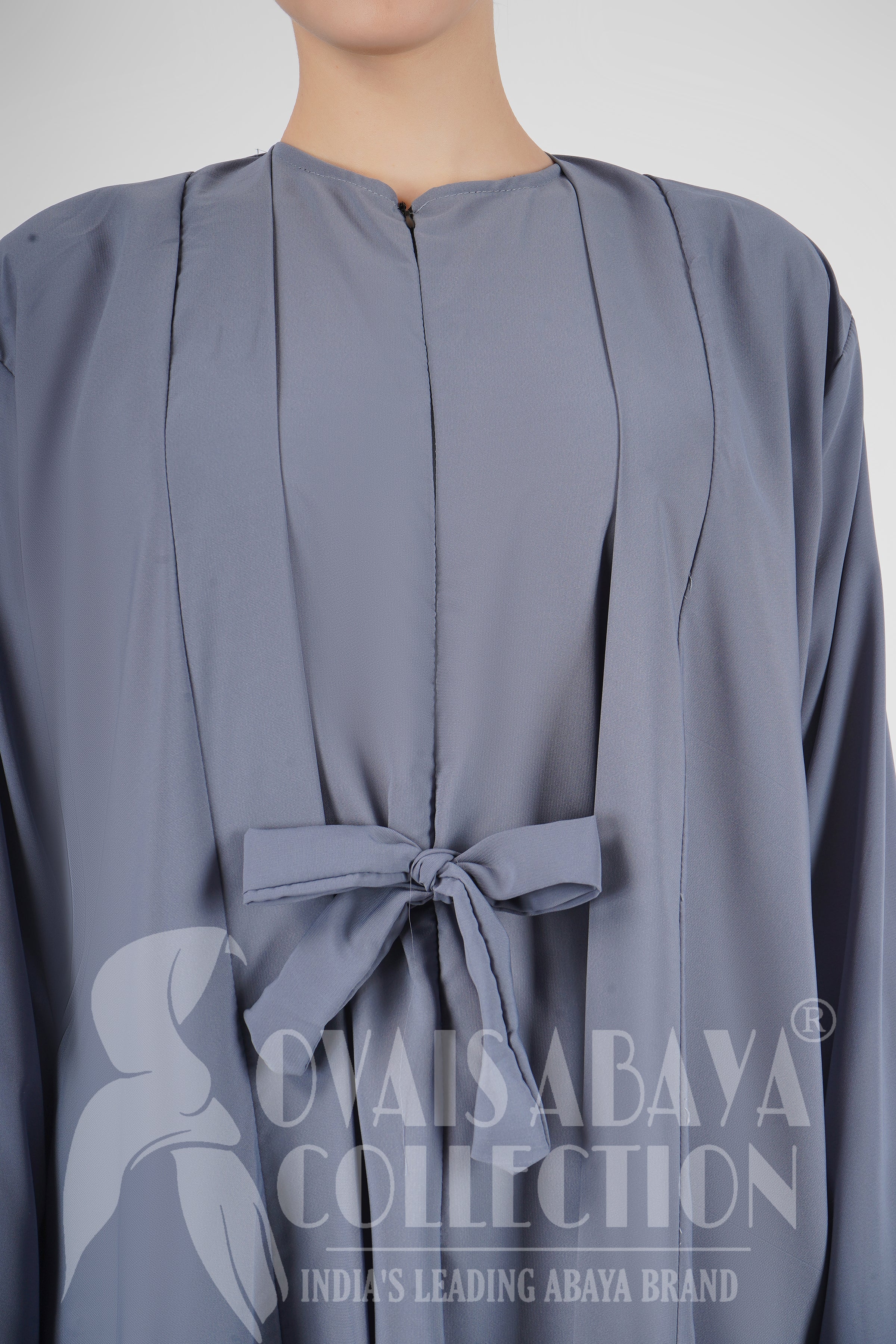 ANAM DOUBLE SHRUG ABAYA GRAY ( NEW LAUNCH )