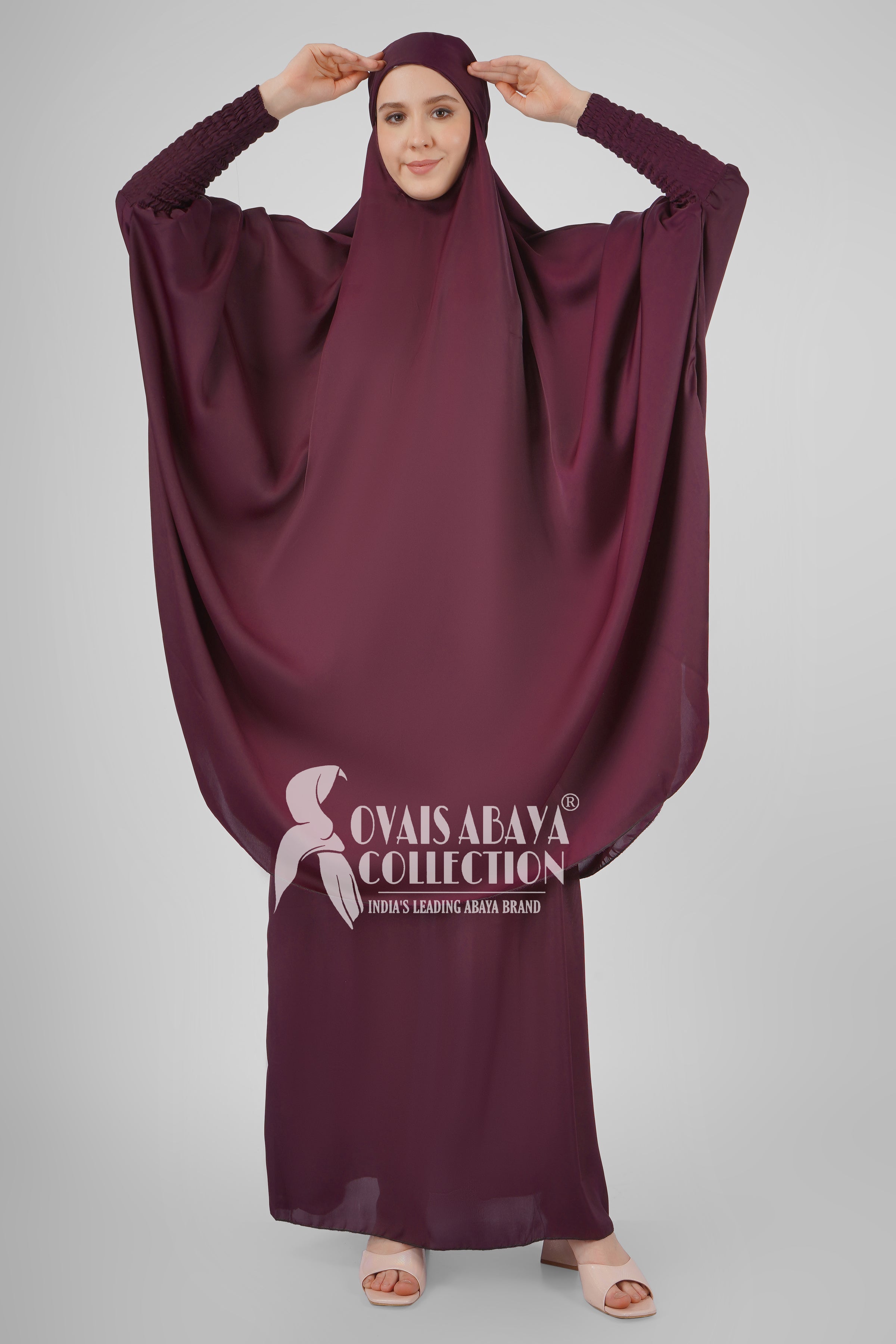 2 Piece Jilbab with Skirt Best of Daily Wear - ( WINE )