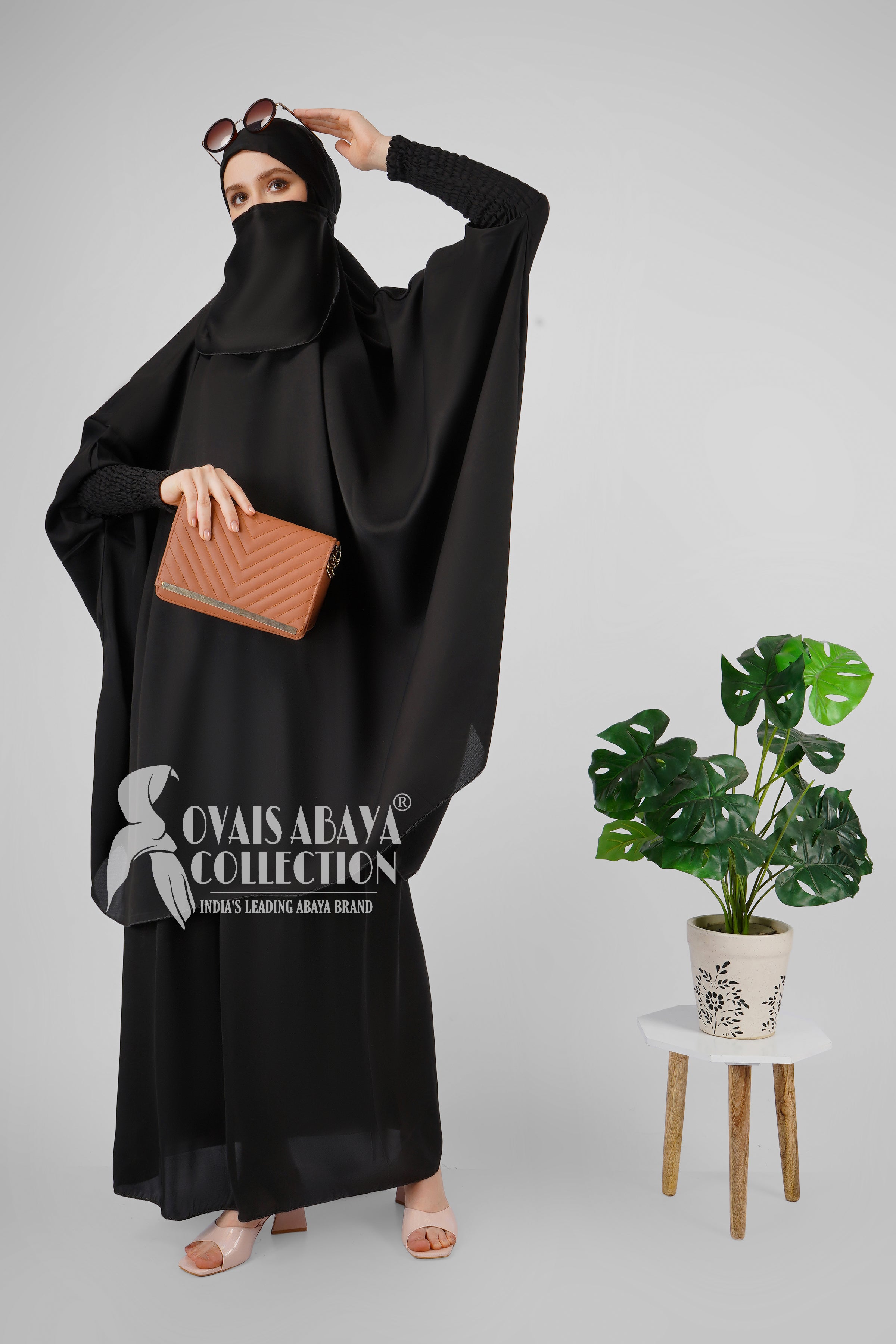 2 Piece Jilbab with Skirt Best of Daily Wear - ( BLACK  )