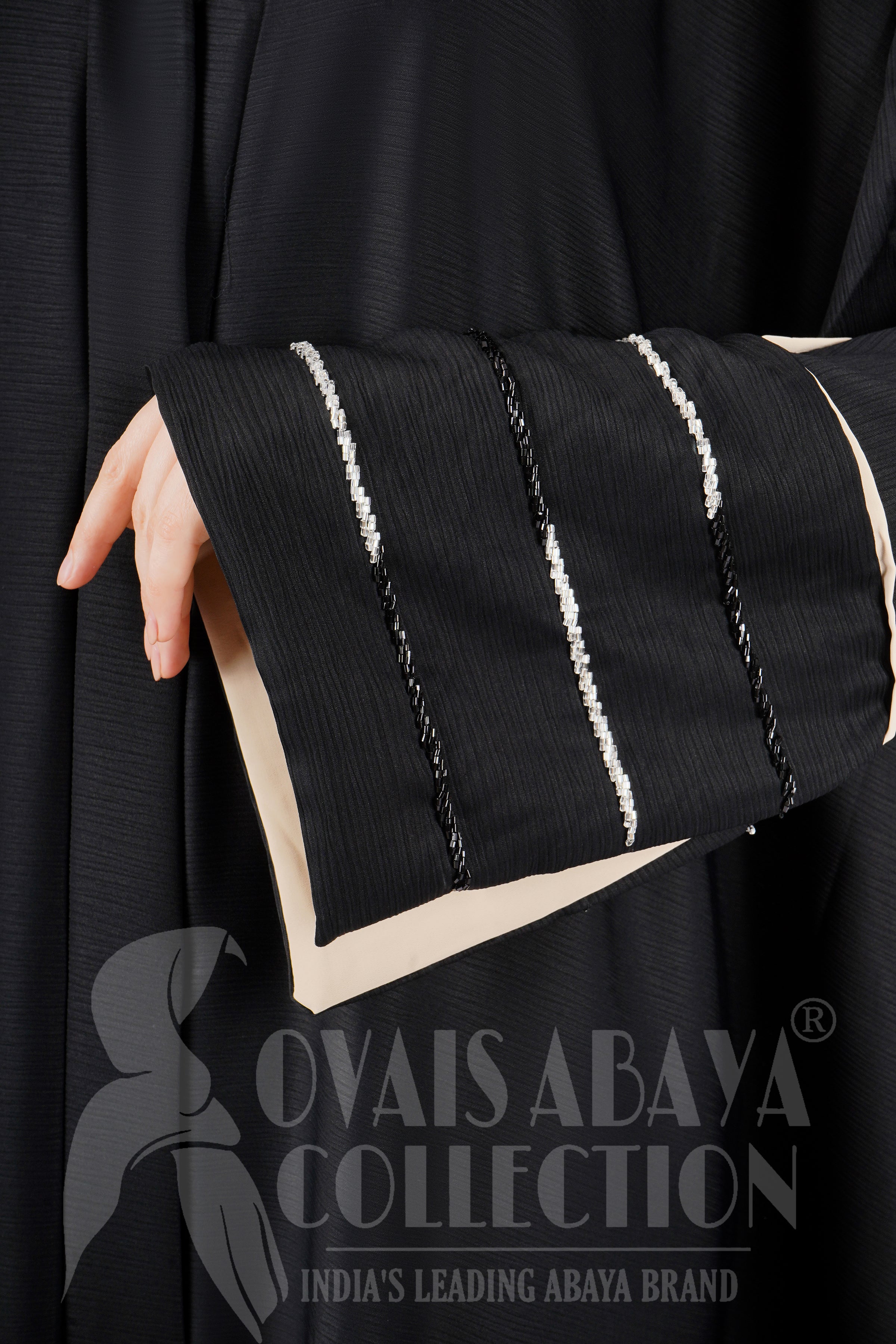 ALISHA HANDWORK BEAUTIFULL SLEEVE KAFTAN ABAYA ( IMPORTED COLLECTION )