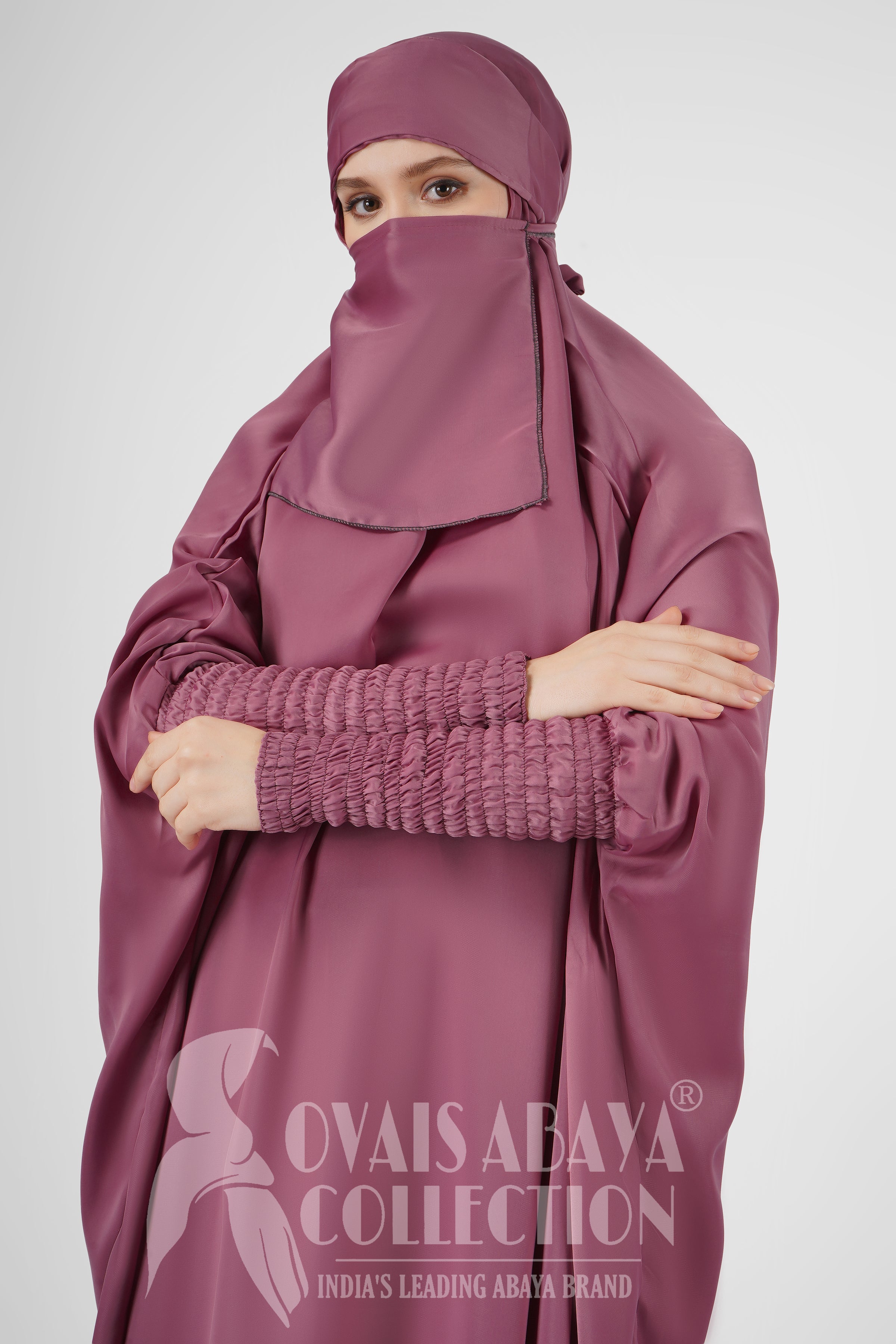 2 Piece Jilbab with Skirt Best of Daily Wear - ( MAUVE PINK )