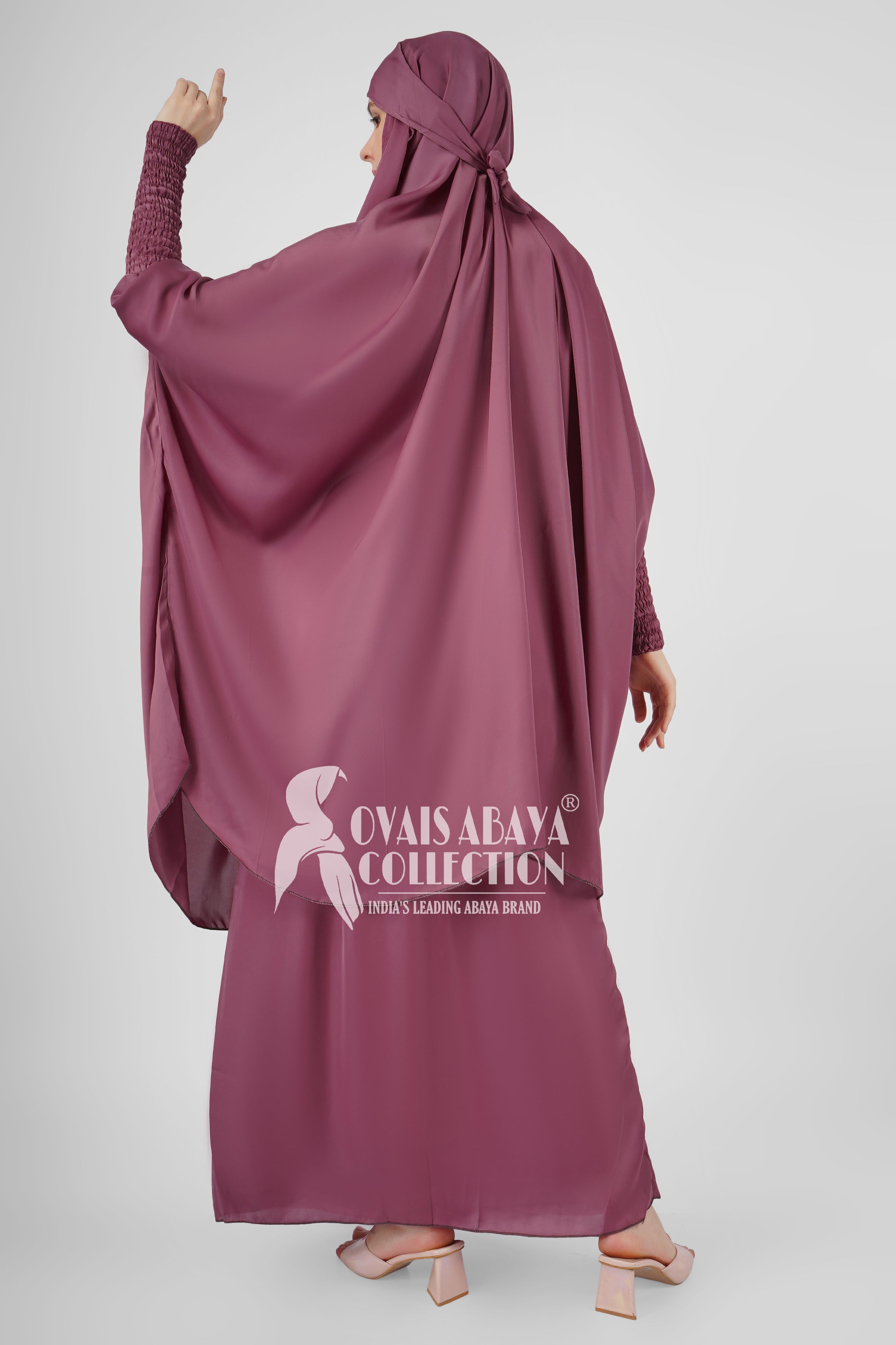 2 Piece Jilbab with Skirt Best of Daily Wear - ( MAUVE PINK )