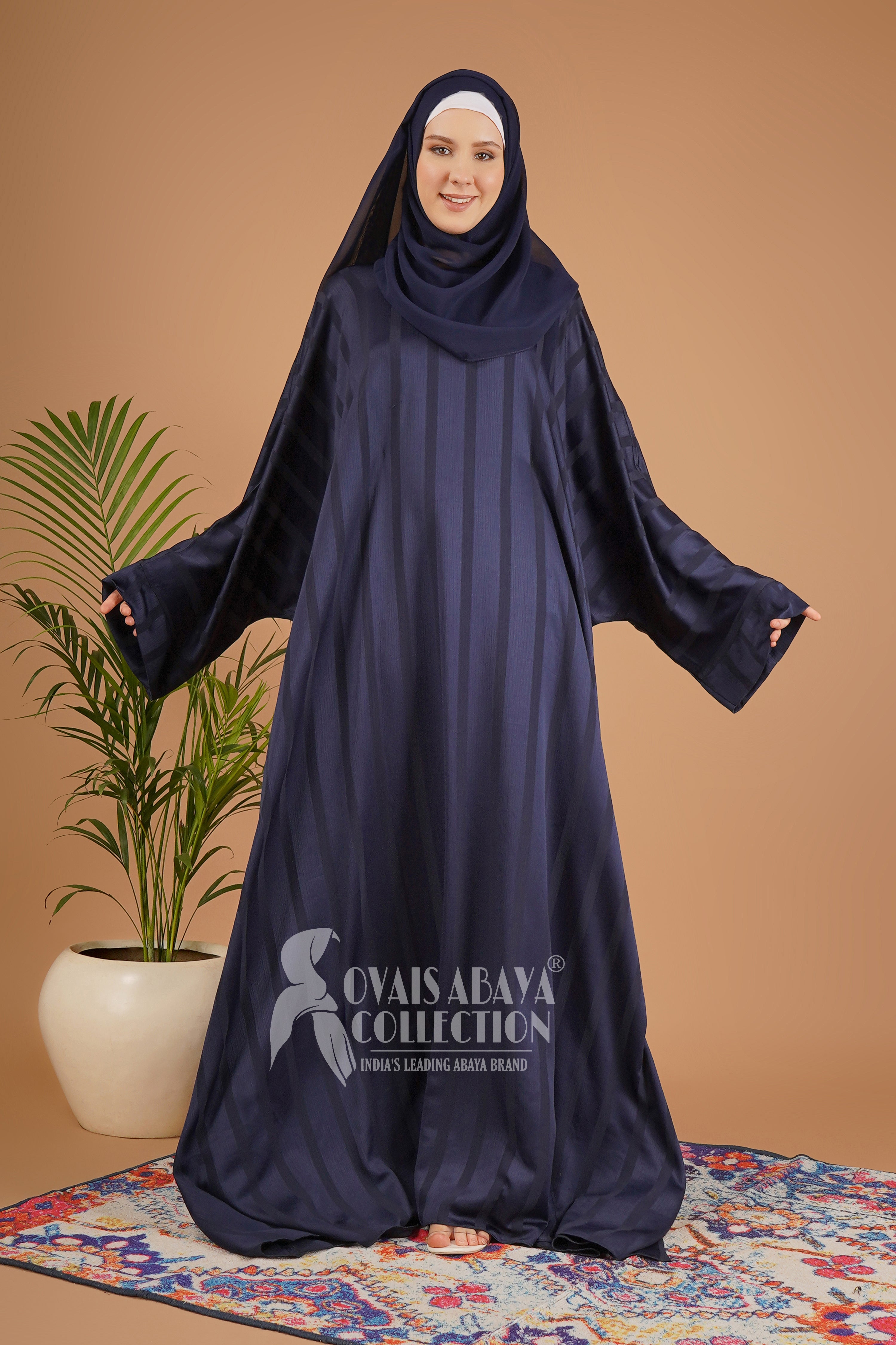 Anabia Turkish Basic Kaftan Abaya BLUE ( NEW LAUNCH )