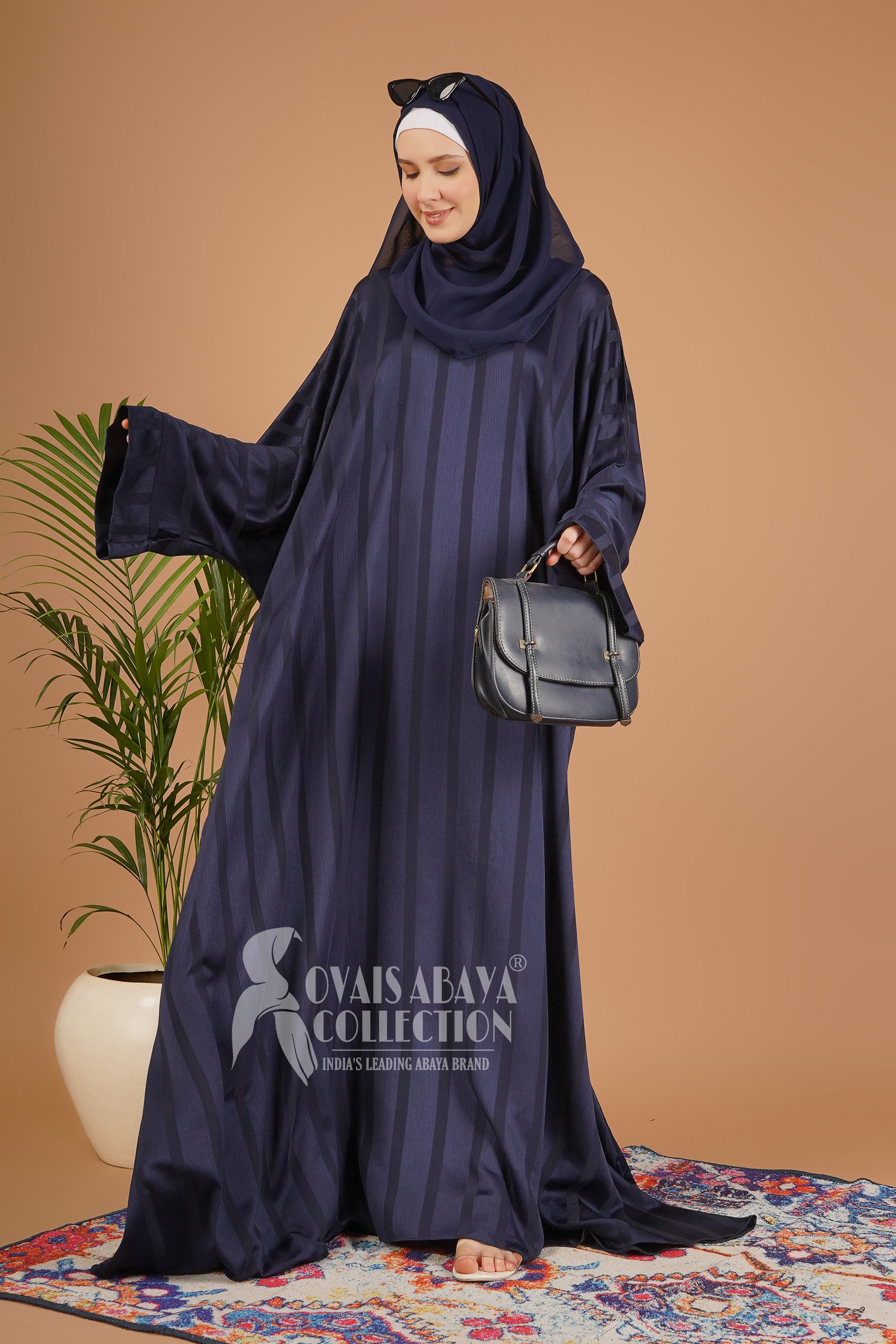 Anabia Turkish Basic Kaftan Abaya BLUE ( NEW LAUNCH )