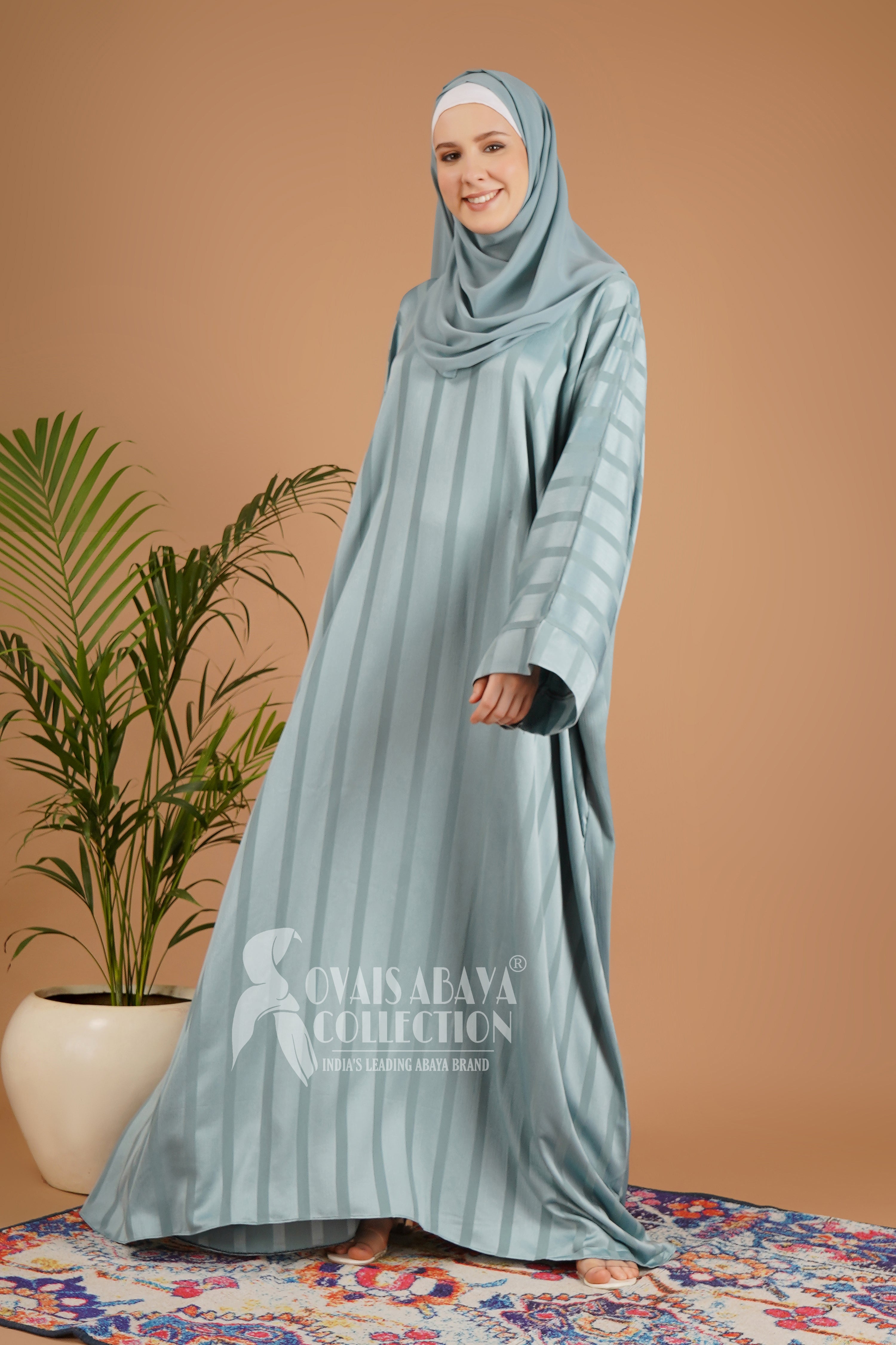 Anabia Turkish Basic Kaftan Abaya SEA GREEN ( NEW LAUNCH )