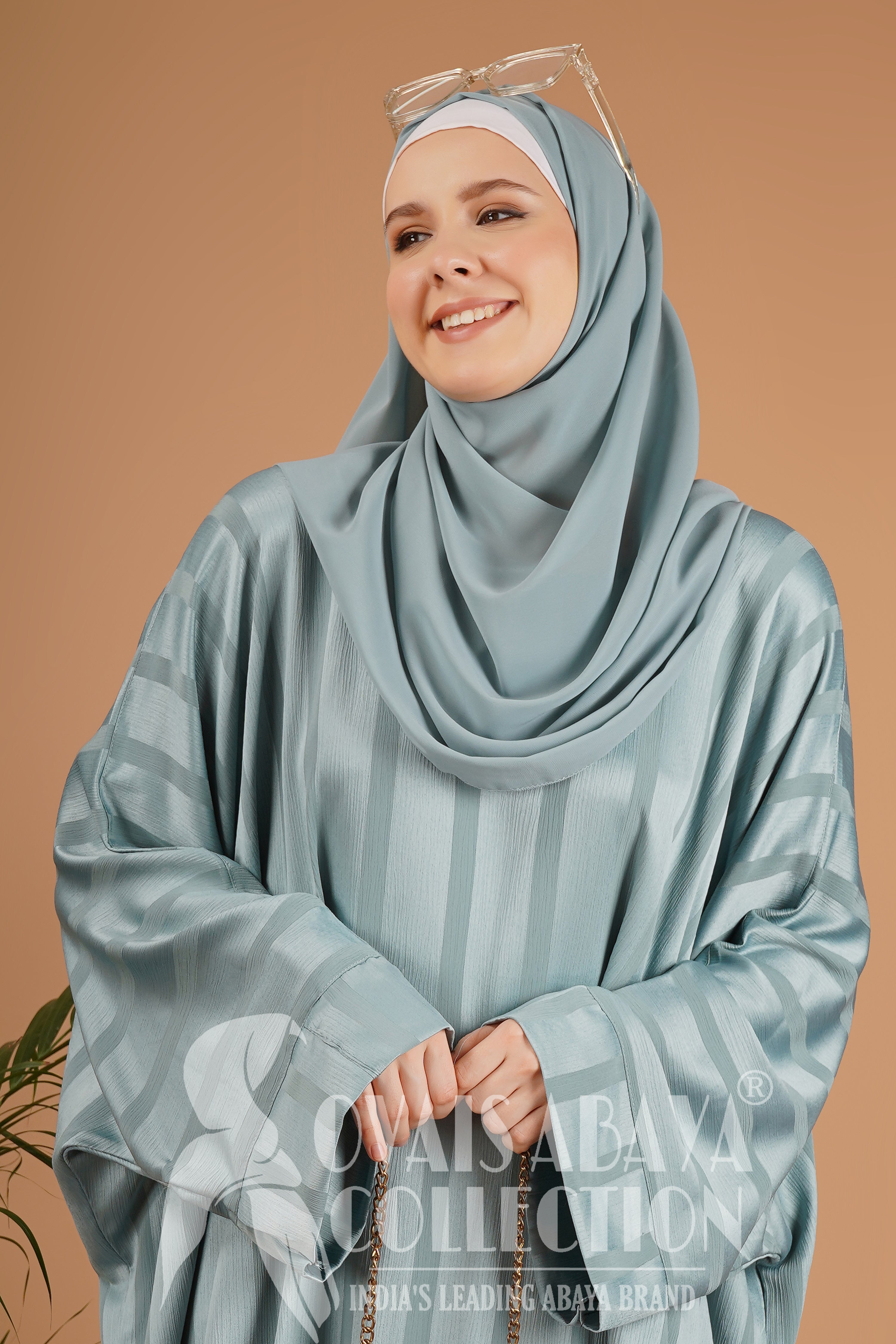 Anabia Turkish Basic Kaftan Abaya SEA GREEN ( NEW LAUNCH )