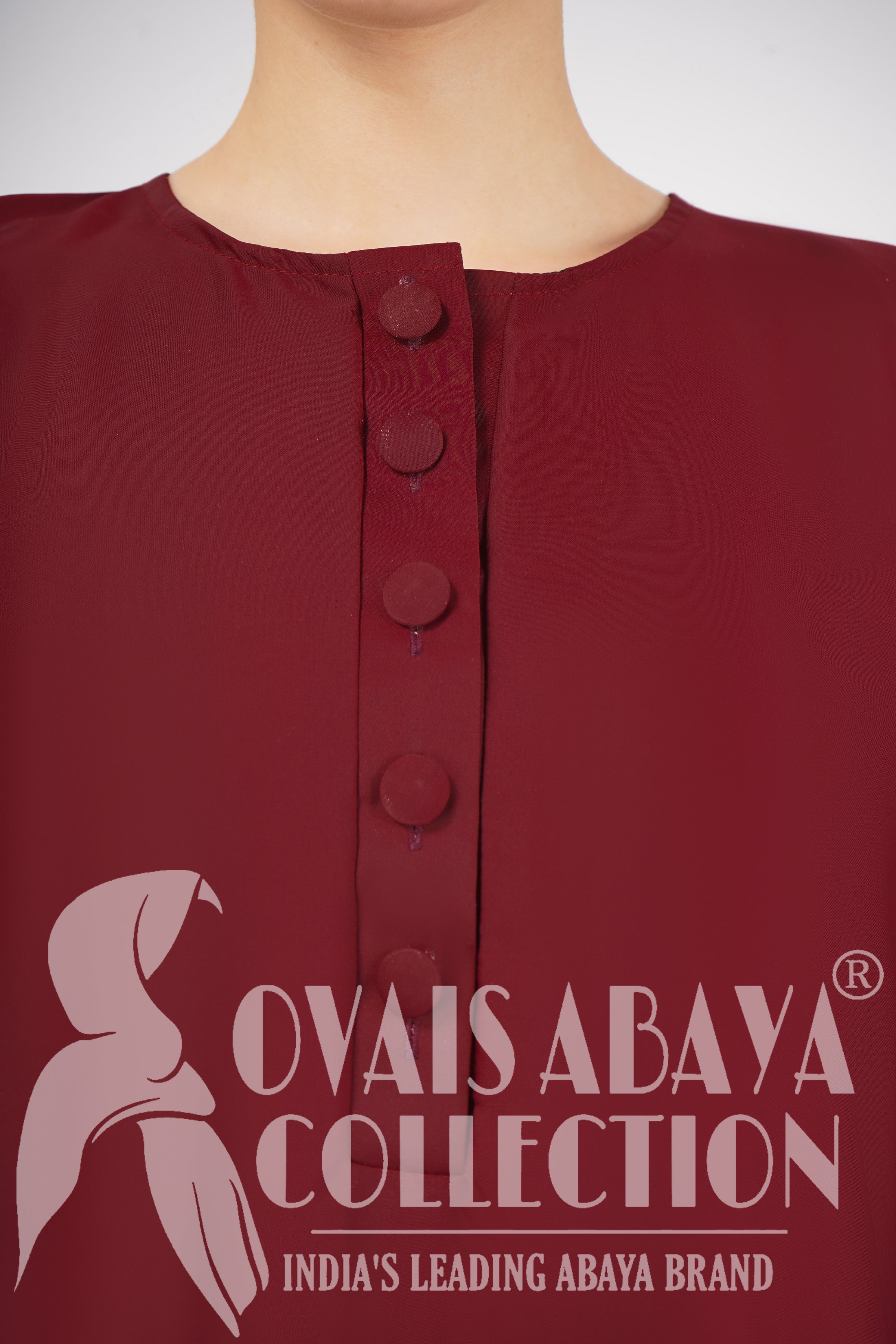 Tahura Balloon Sleeves Abaya ( MAROON )