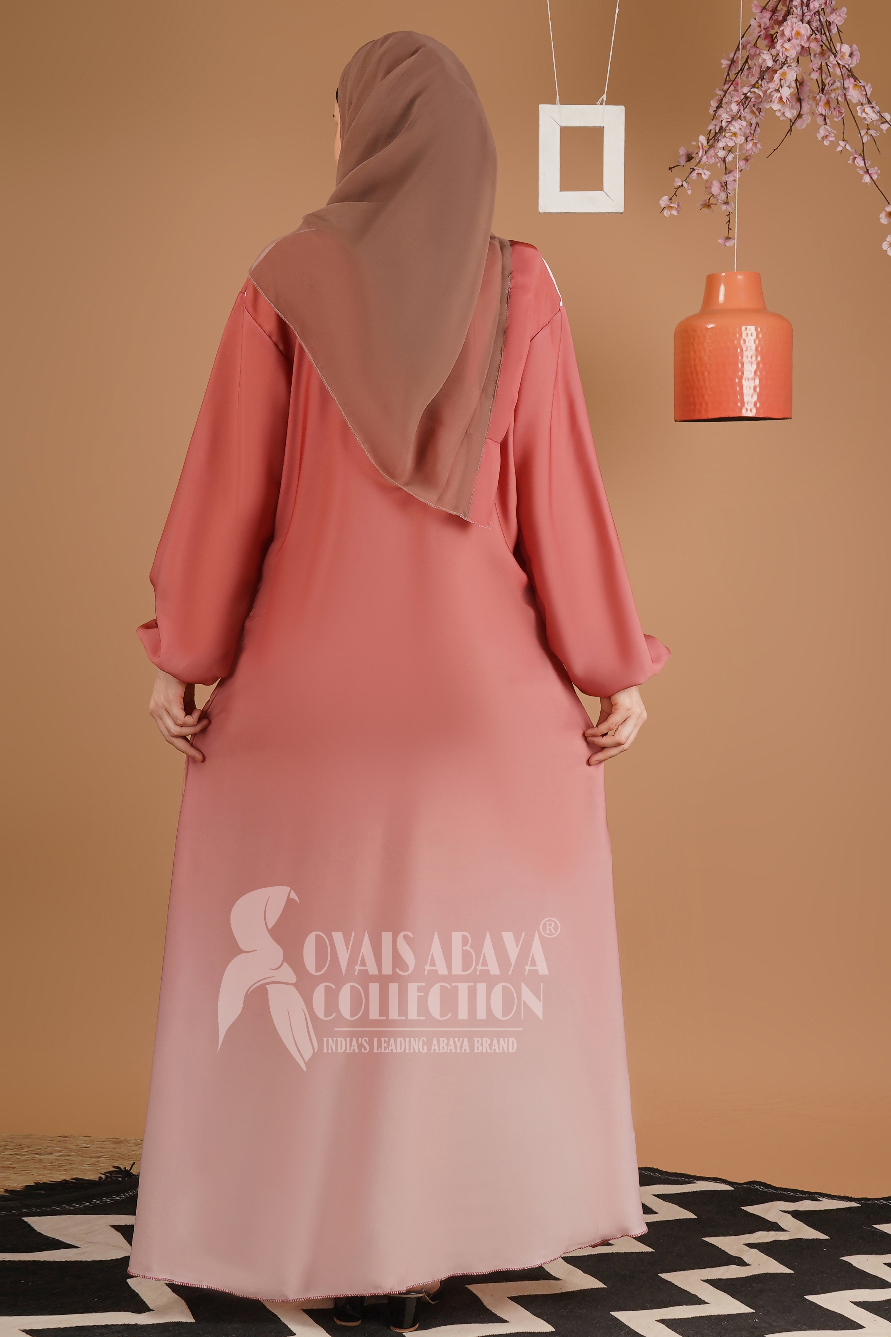 Aliza Orignal Plain Abaya - PEACH ( NEW LAUNCH )