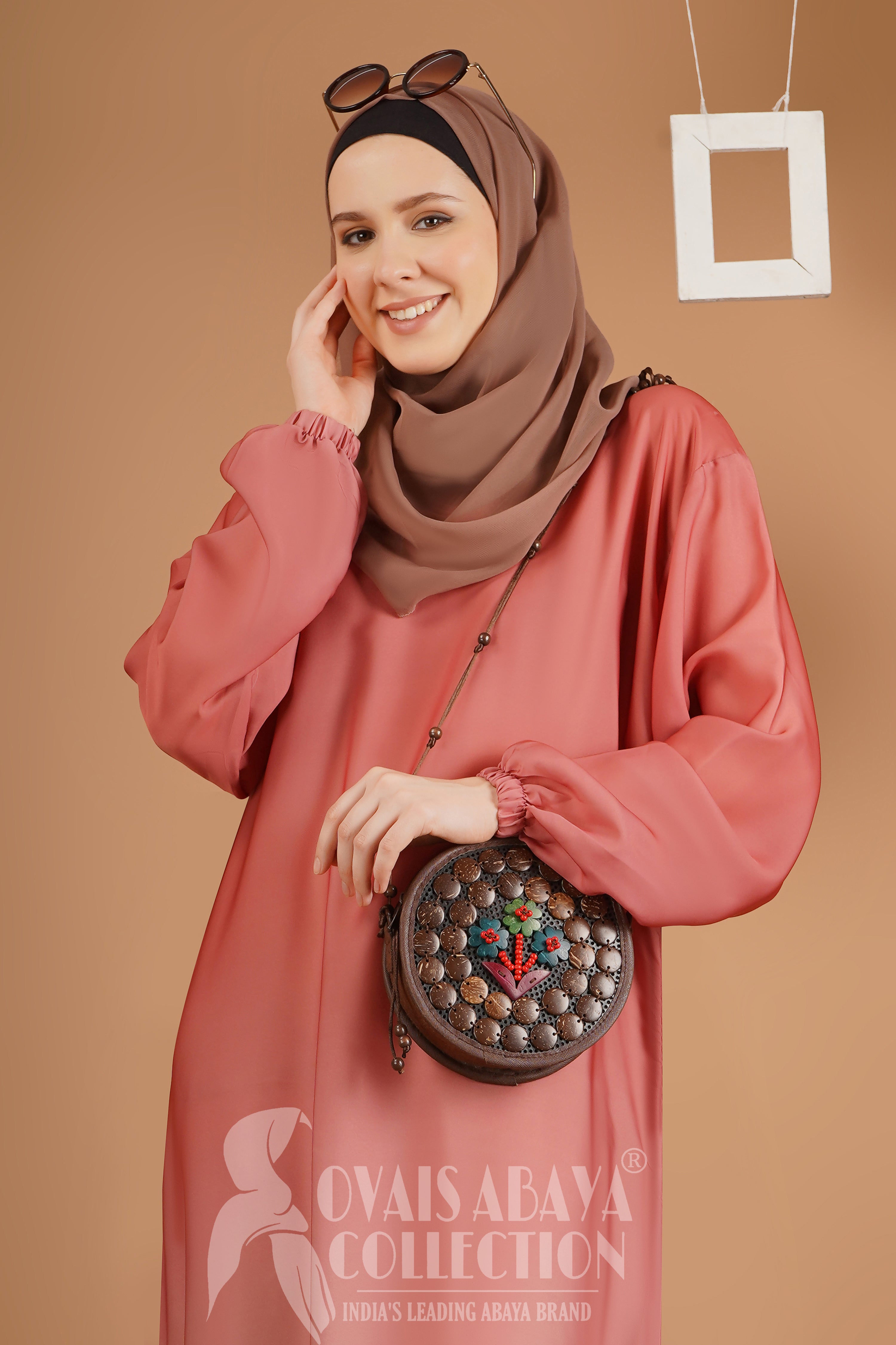 Aliza Orignal Plain Abaya - PEACH ( NEW LAUNCH )