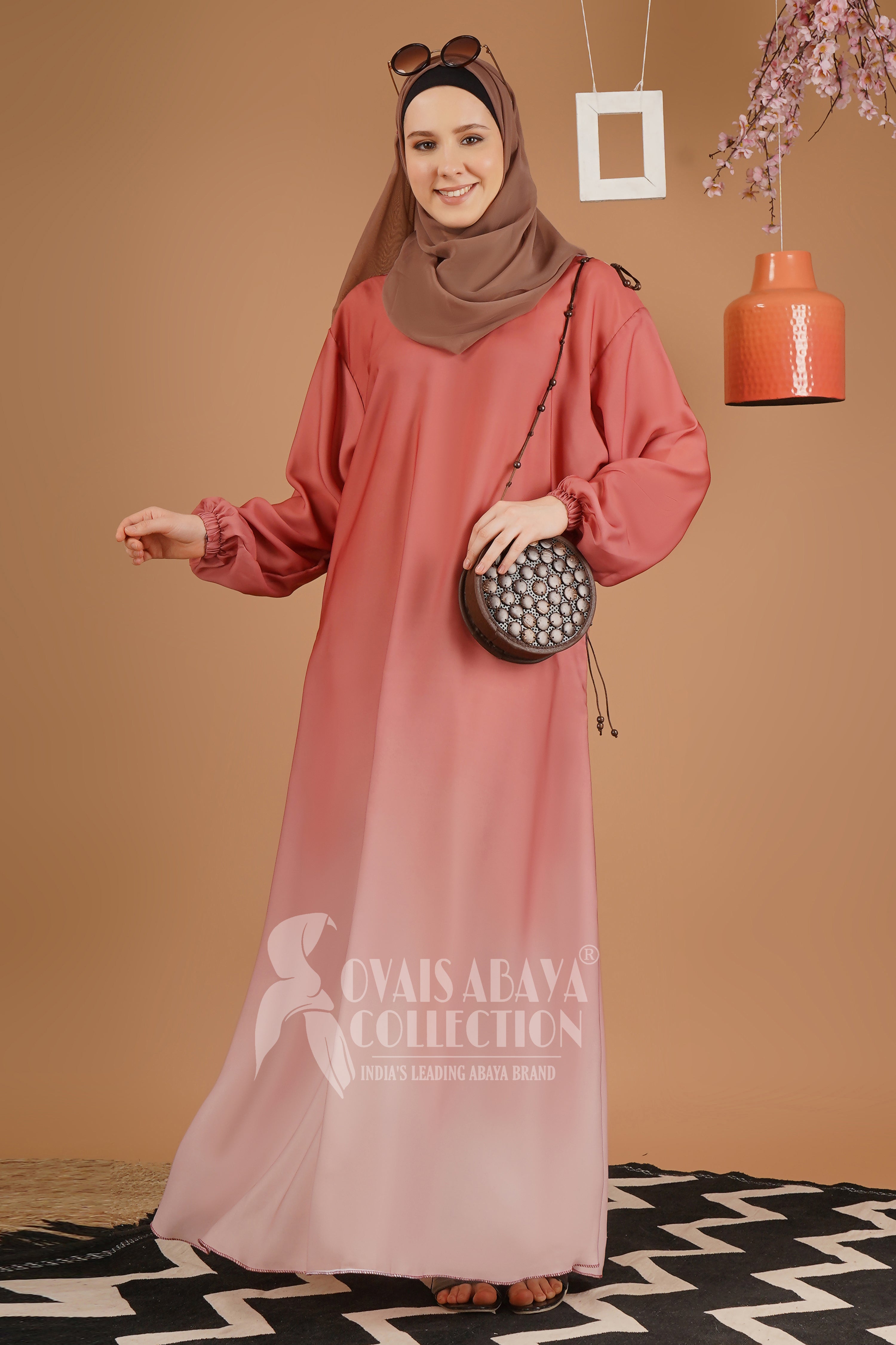 Aliza Orignal Plain Abaya - PEACH ( NEW LAUNCH )