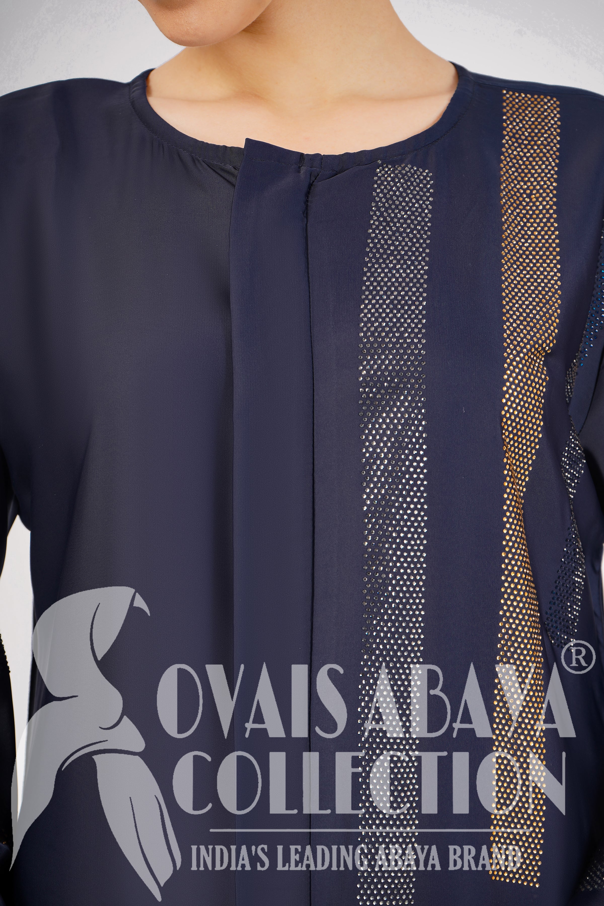 Saima Zipper Abaya BLUE ( NEW LAUNCH )