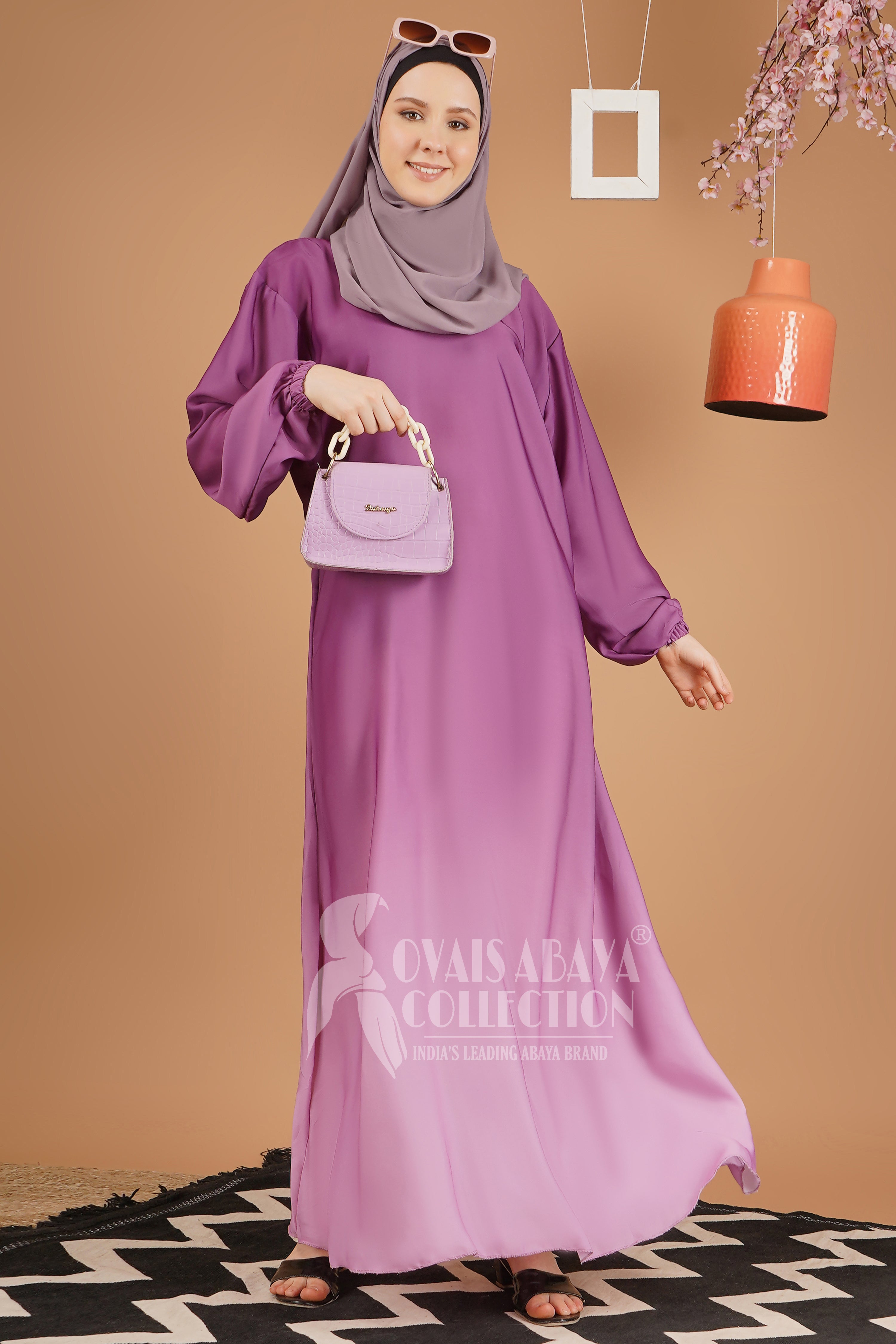 Aliza Orignal Plain Abaya - LILAC PINK ( NEW LAUNCH )