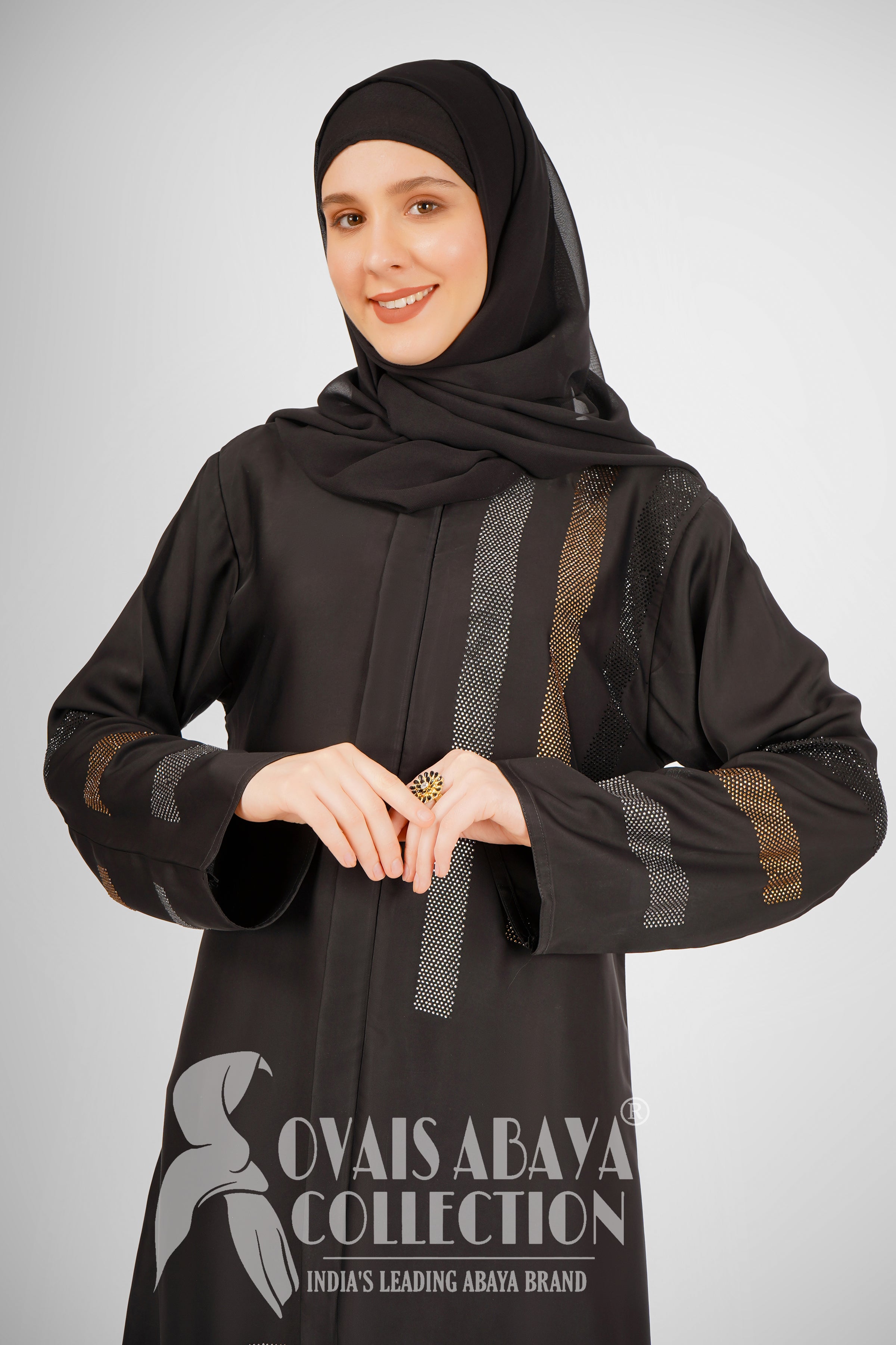 Saima Zipper Abaya BLACK ( NEW LAUNCH )