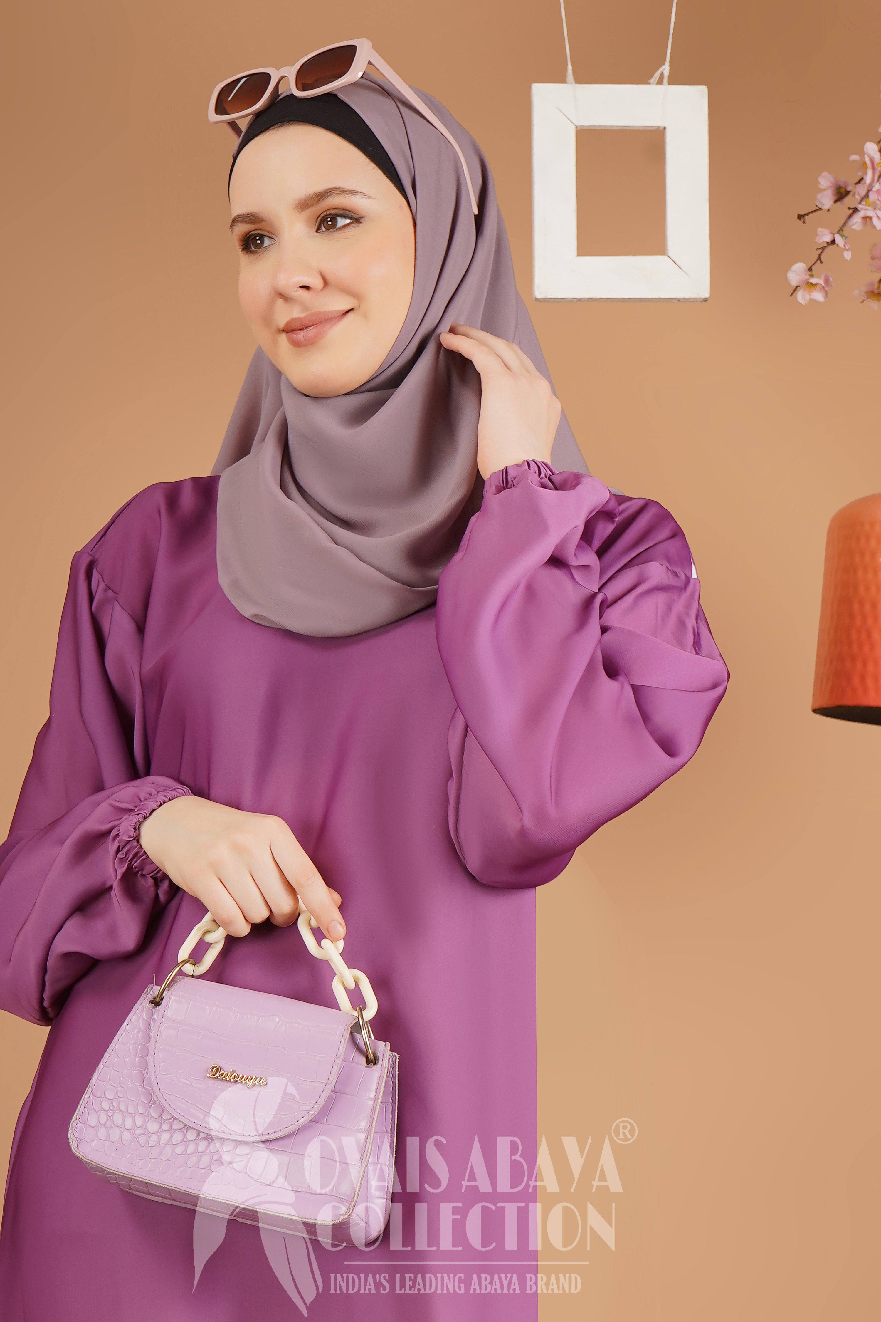 Aliza Orignal Plain Abaya - LILAC PINK ( NEW LAUNCH )