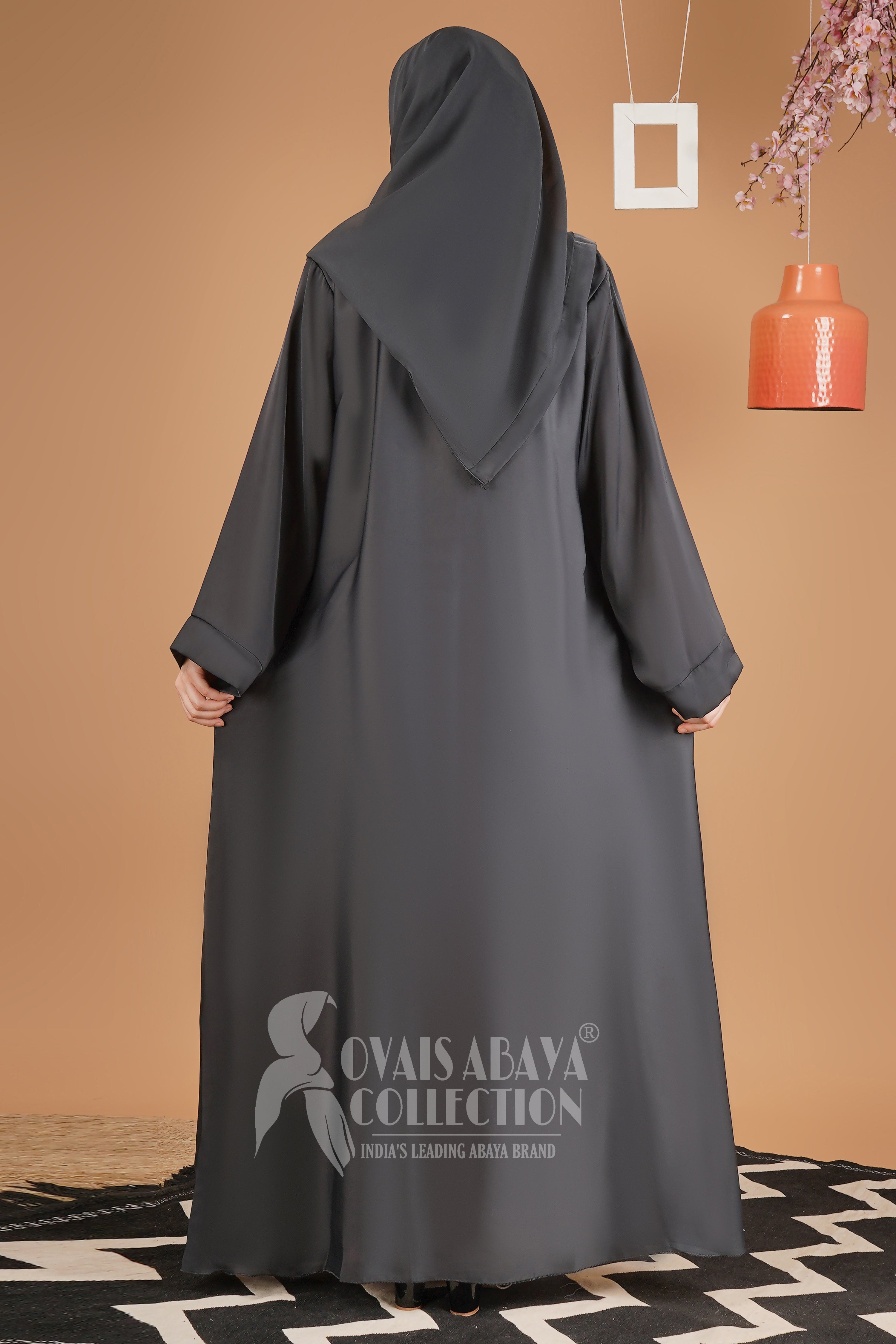 10IN Daily Wear Basic Abaya - ( DARK GRAY )