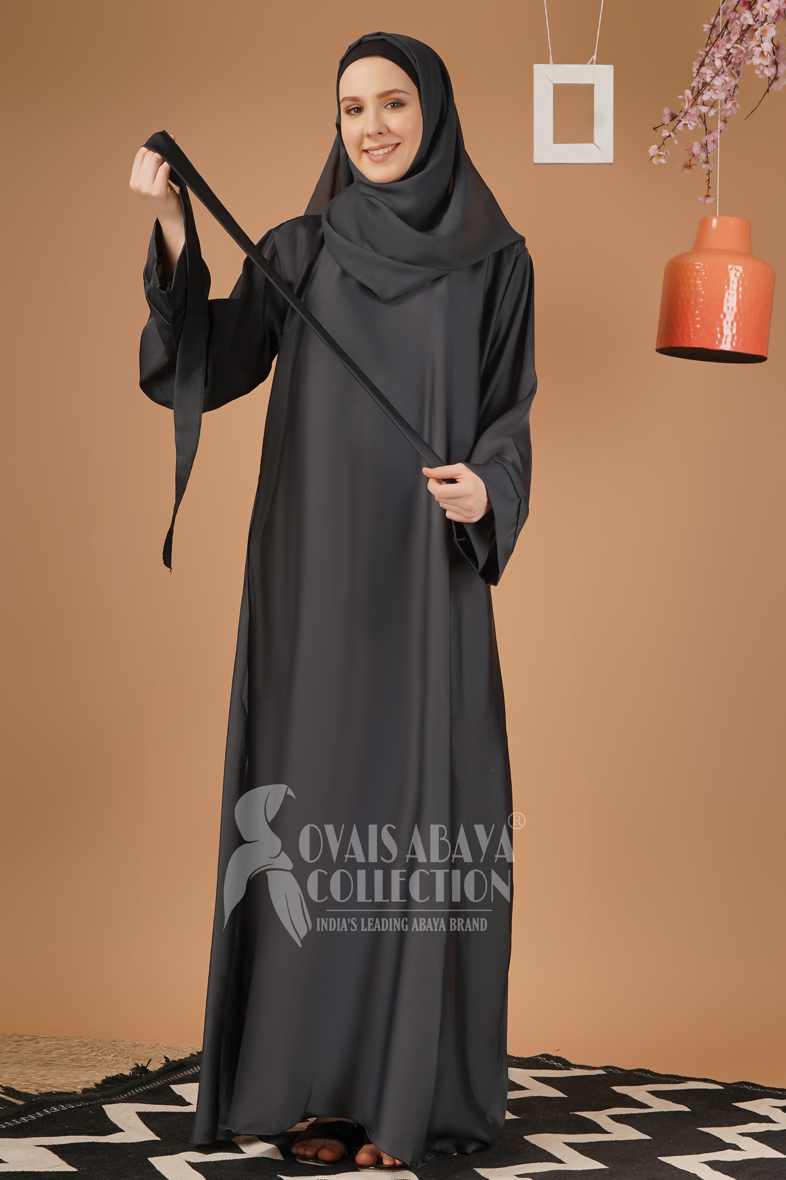 10IN Daily Wear Basic Abaya - ( DARK GRAY )