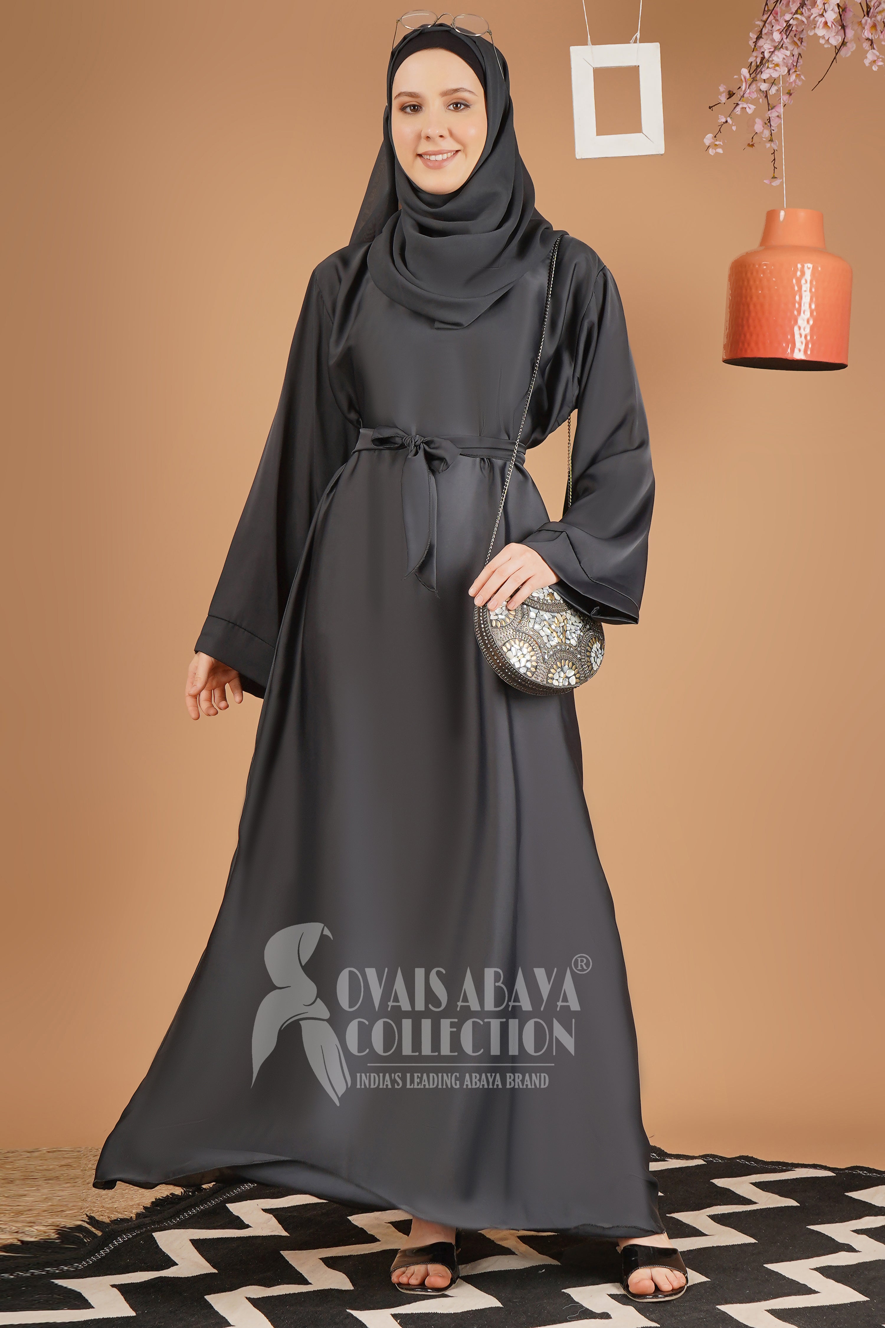 10IN Daily Wear Basic Abaya - ( DARK GRAY )