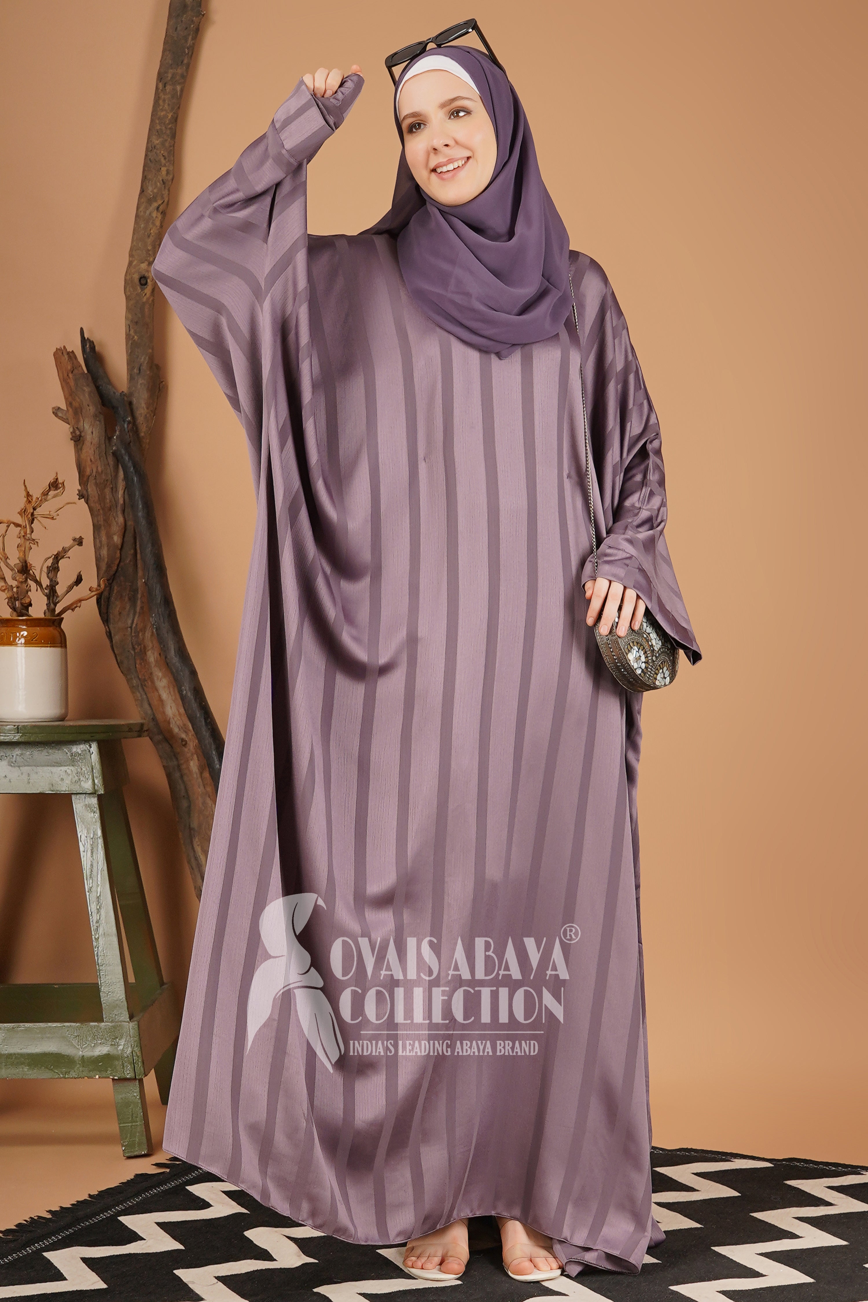 Anabia Turkish Basic Kaftan Abaya LAVENDER ( NEW LAUNCH )